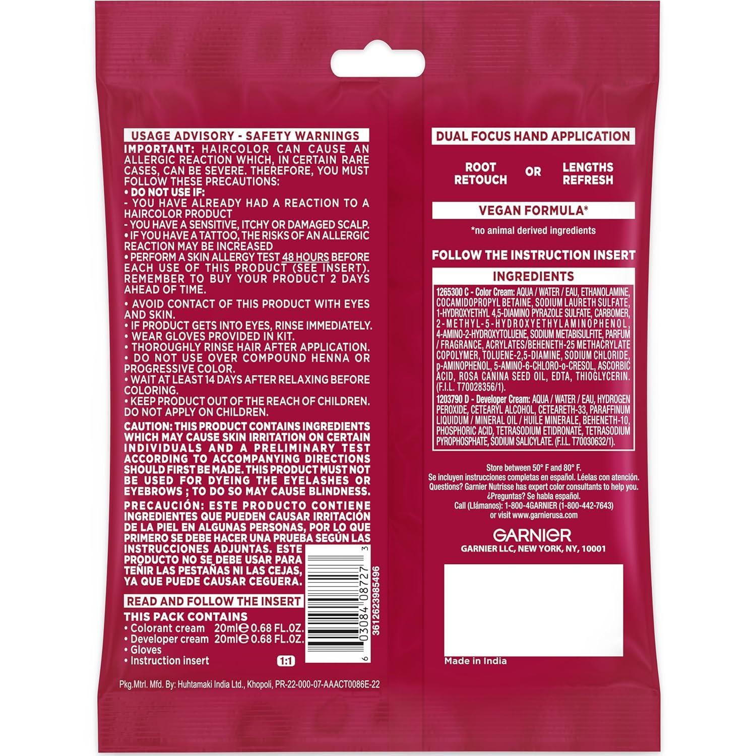 imageGarnier Color Sensation Color Retouch Demi Permanent Hair Dye for Roots with 100 Gray Coverage Red Hair Dye 66 Pack of 6Red