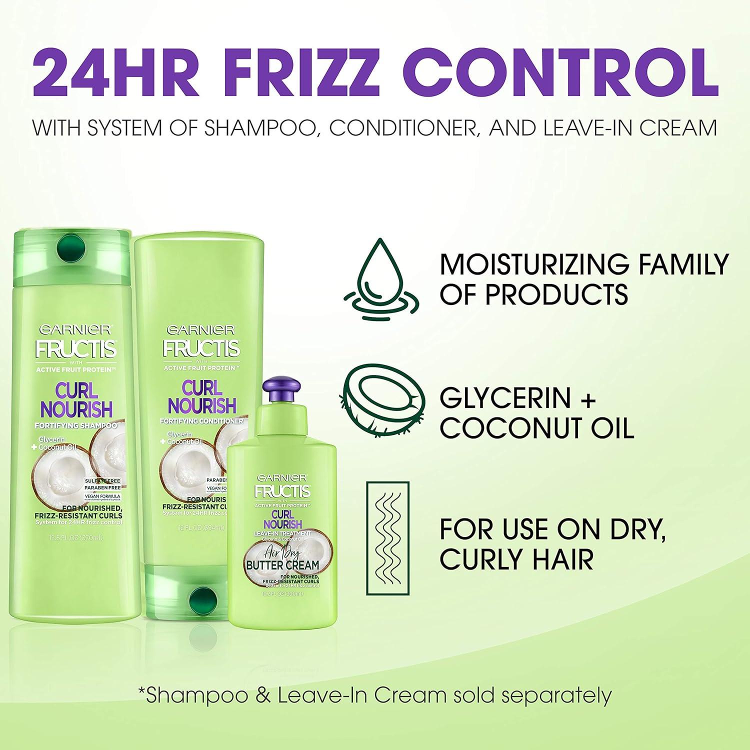 imageGarnier Fructis Curl Nourish Sulfate Free Moisturizing Conditioner 12 Fl Oz 3 Count Packaging May VaryCurl Nourish