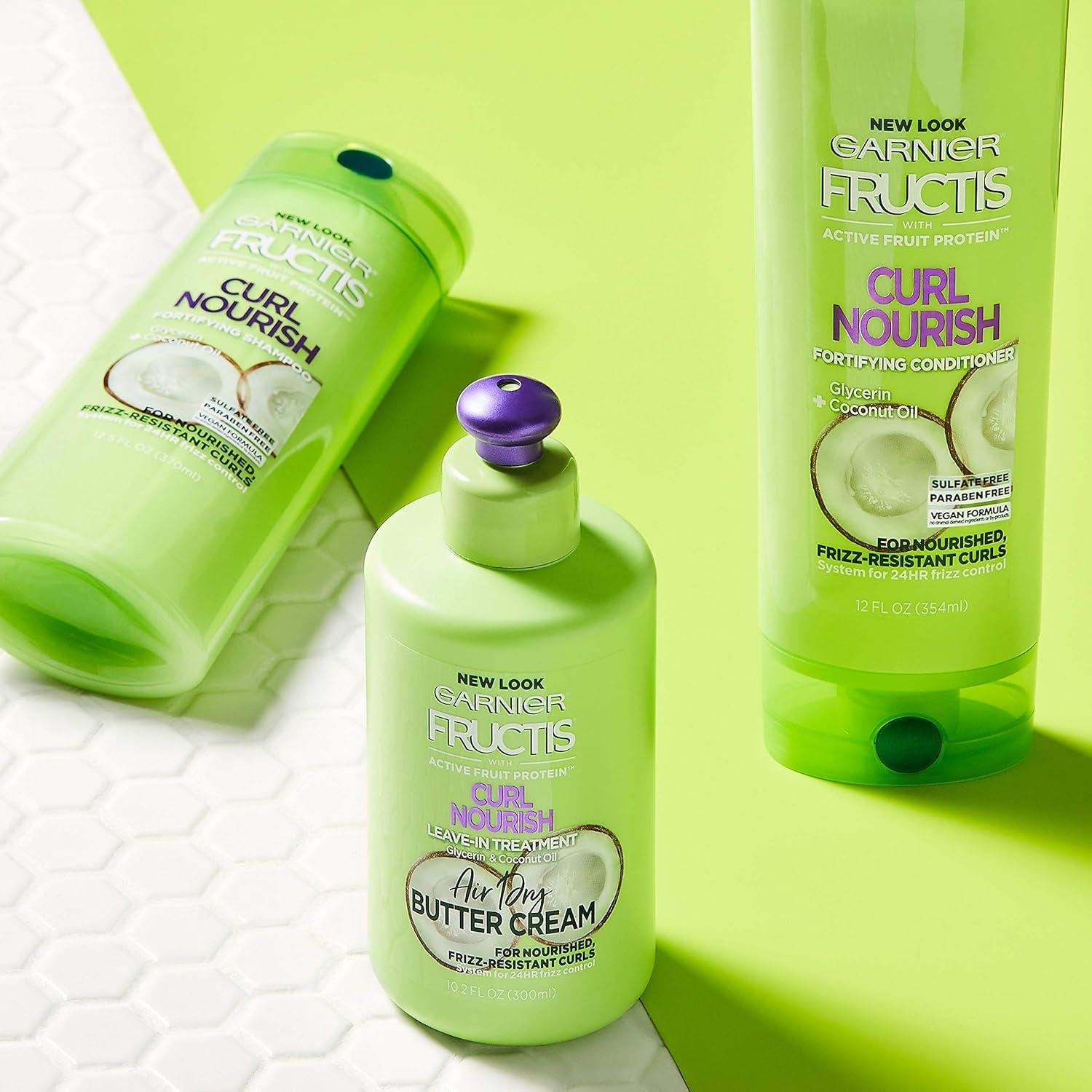 imageGarnier Fructis Curl Nourish Sulfate Free Moisturizing Conditioner 12 Fl Oz 3 Count Packaging May VaryCurl Nourish