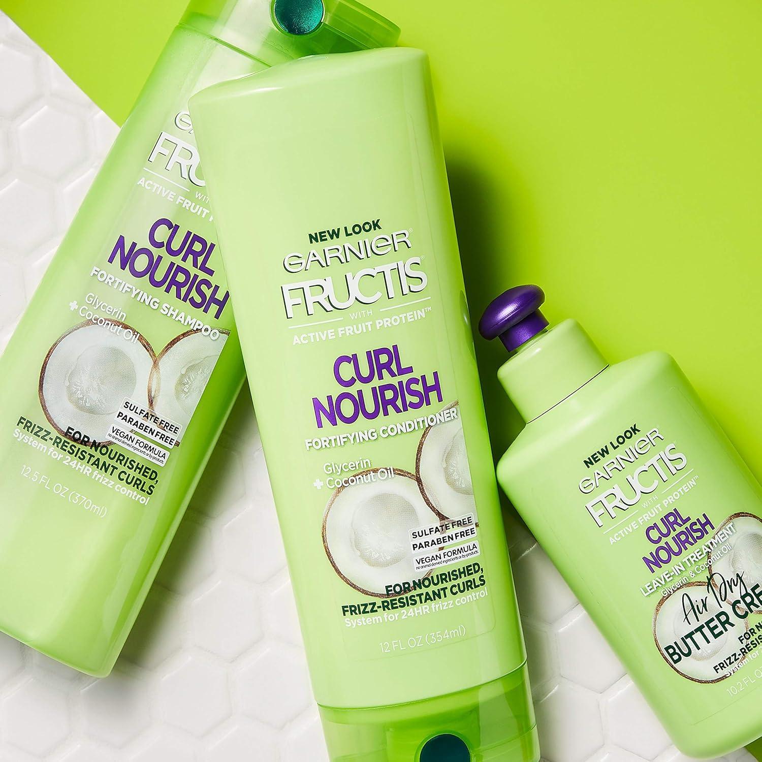 imageGarnier Fructis Curl Nourish Sulfate Free Moisturizing Conditioner 12 Fl Oz 3 Count Packaging May VaryCurl Nourish