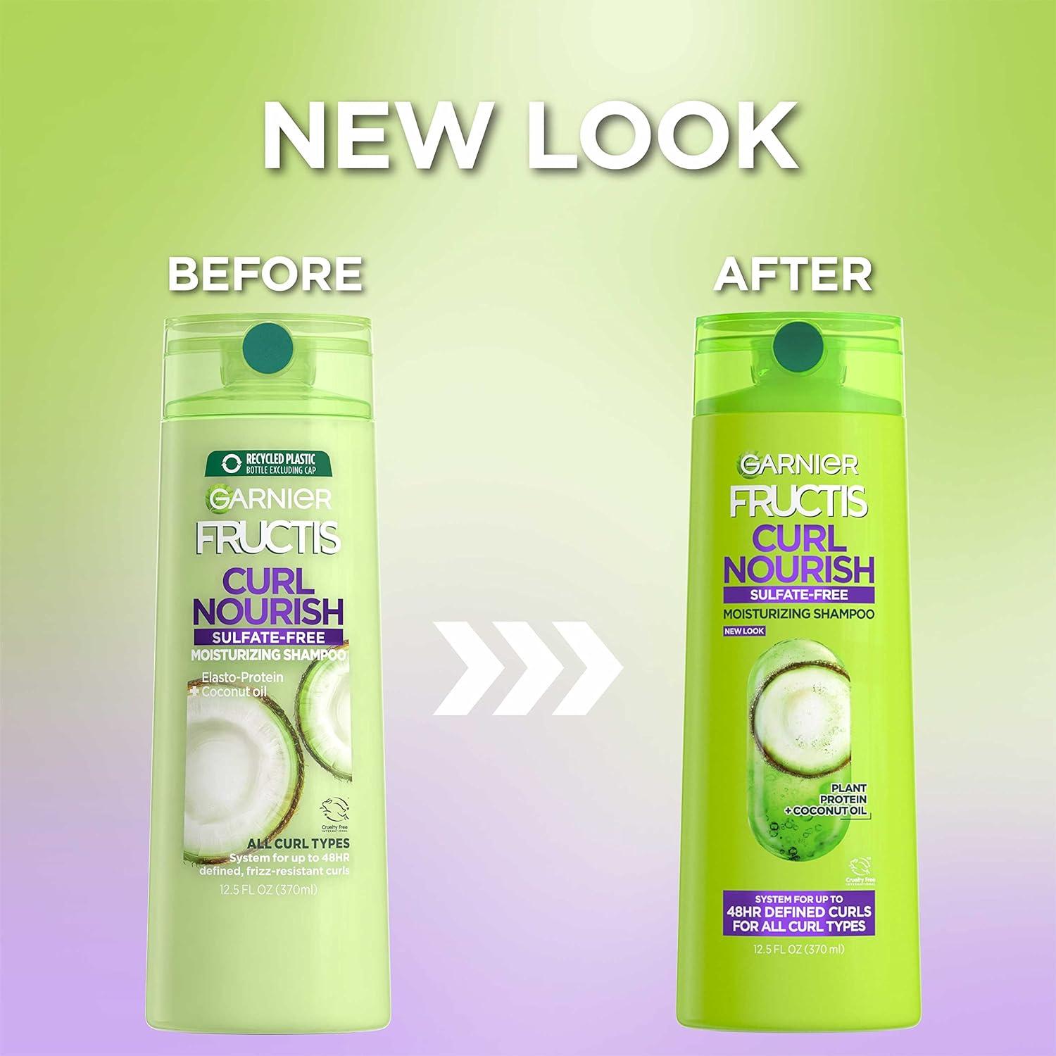 imageGarnier Fructis Curl Nourish Sulfate Free Moisturizing Shampoo 125 Fl Oz 1 Count Packaging May VaryCoconut