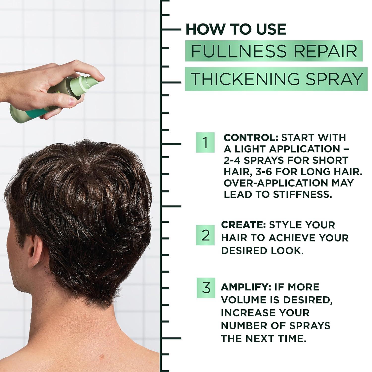 imageGarnier Fructis Hair Filler Fullness Repair Thickening Spray Volumizing Spray with Polypeptides and Hair Repair Complex for Thin Weak Split Ends 44 Fl Oz