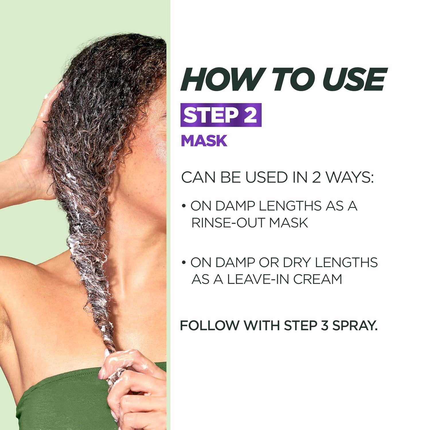 imageGarnier Fructis Method for Curls Moisture Filling Hair Mask for Curly Hair with up to 13 Hyaluronic Moisture Complex Designed and Tested for 2C to 4C Curls and Coils 125 fl oz