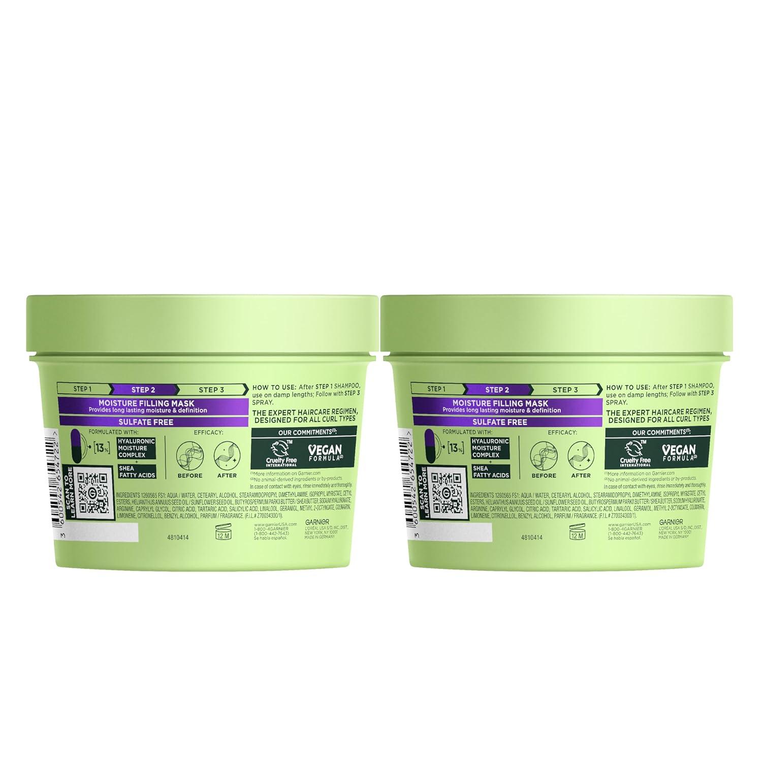 imageGarnier Fructis Method for Curls Moisture Filling Hair Mask for Curly Hair with up to 13 Hyaluronic Moisture Complex Designed and Tested for 2C to 4C Curls and Coils 125 fl oz