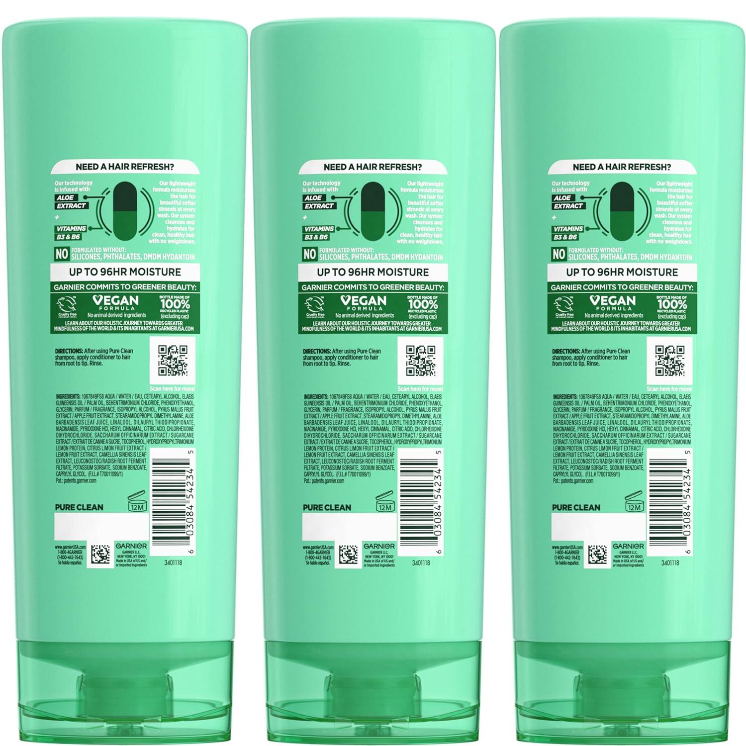 imageGarnier Fructis Pure Clean Hydrating Conditioner 12 Fl Oz 3 Count Packaging May VaryAloe Vera