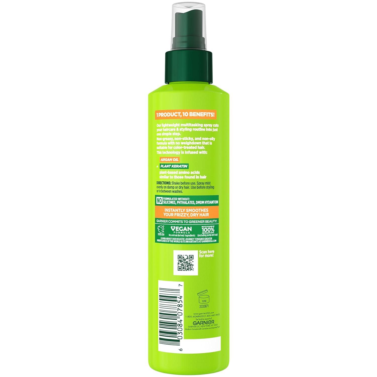 imageGarnier Fructis Sleek ampamp Shine 10in1 for Frizzy Dry Hair Plant Keratin 81 Fl Oz 1 Count Packaging May Vary