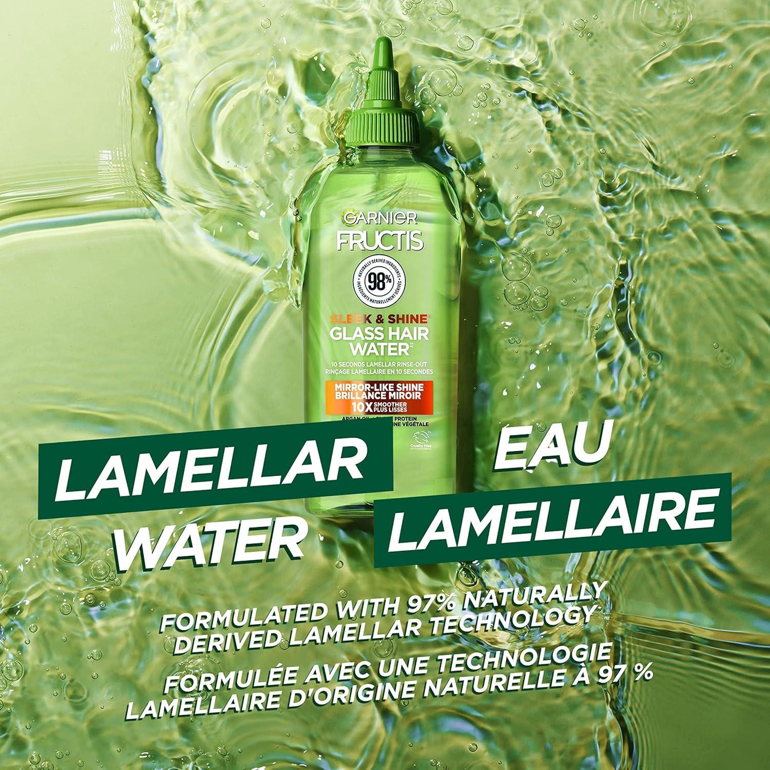imageGarnier Fructis Sleek ampamp Shine Glass Hair Water 10 Seconds Lamellar Rinse Out Argan Oil 60 Fl Oz 1 Count Packaging May Vary608 Fl Oz Pack of 1