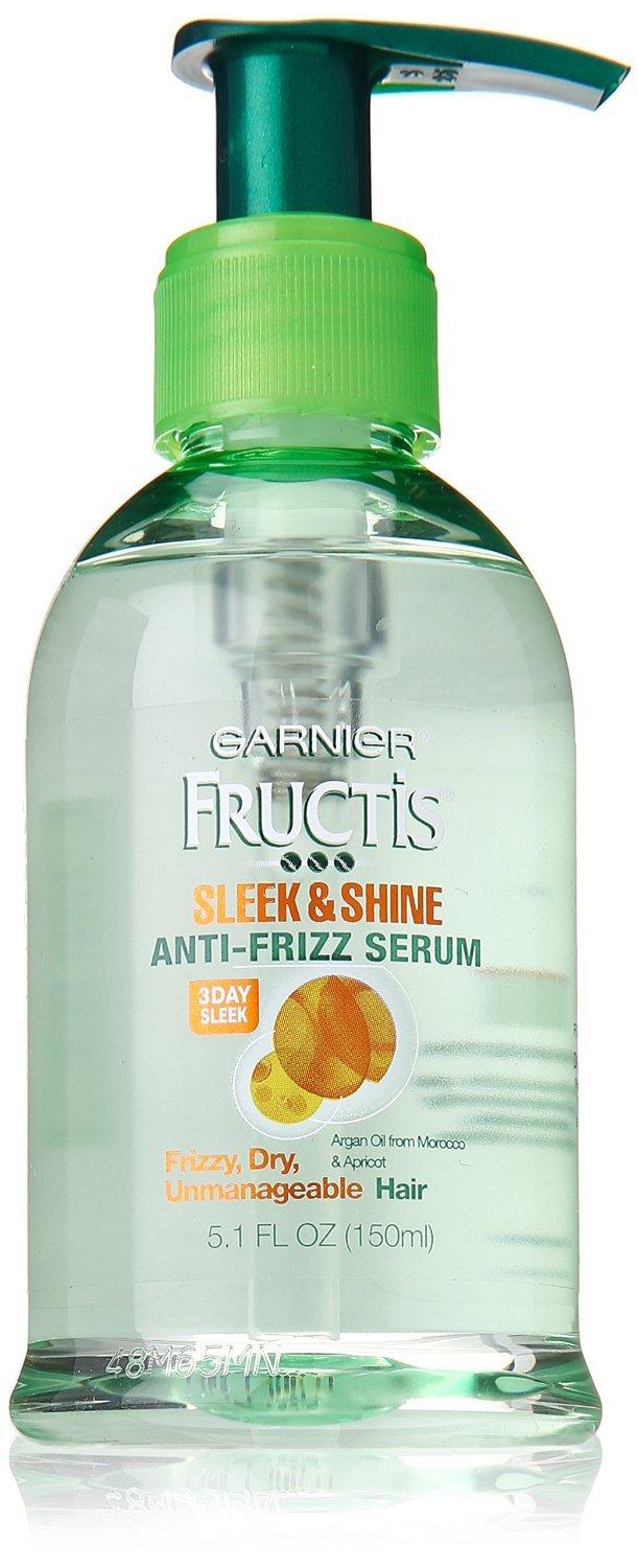 imageGarnier Fructis Sleek ampamp Shine Shampoo Conditioner  AntiFrizz Serum Set for Frizzy Dry Hair Argan Oil 3 Items 1 Kit Packaging May VaryArgan Oil