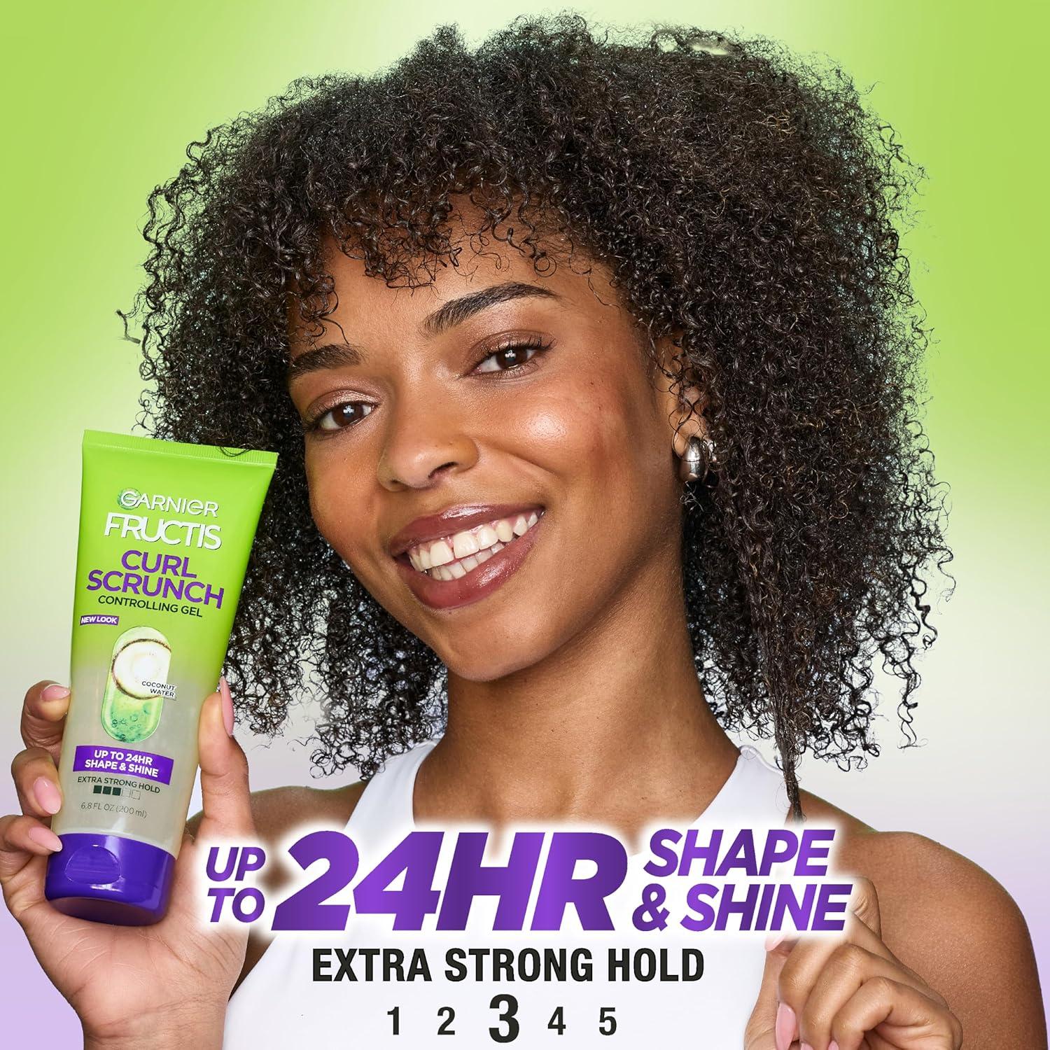 imageGarnier Fructis Style Curl Scrunch Controlling Gel for Shape ampamp Shine 68 Fl Oz 3 Count Packaging May VaryCoconut
