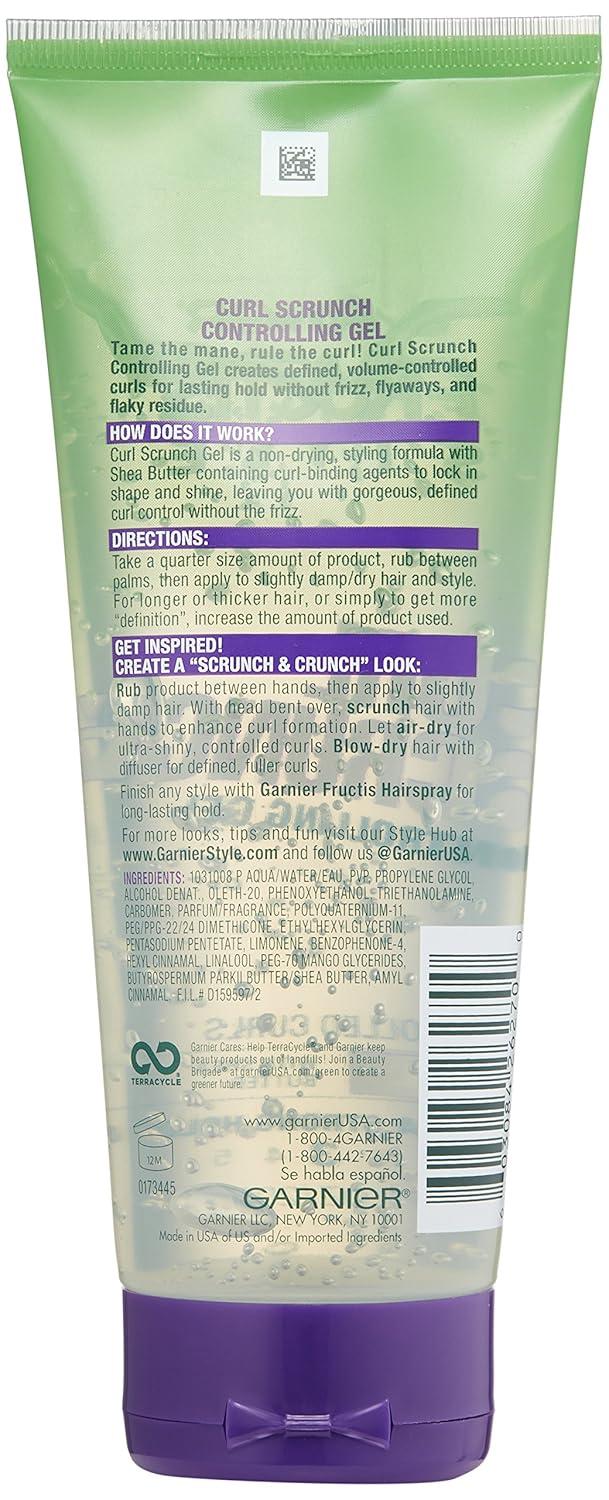 imageGarnier Fructis Style Curl Scrunch Controlling Gel for Shape ampamp Shine 68 Fl Oz 3 Count Packaging May VaryShea Butter