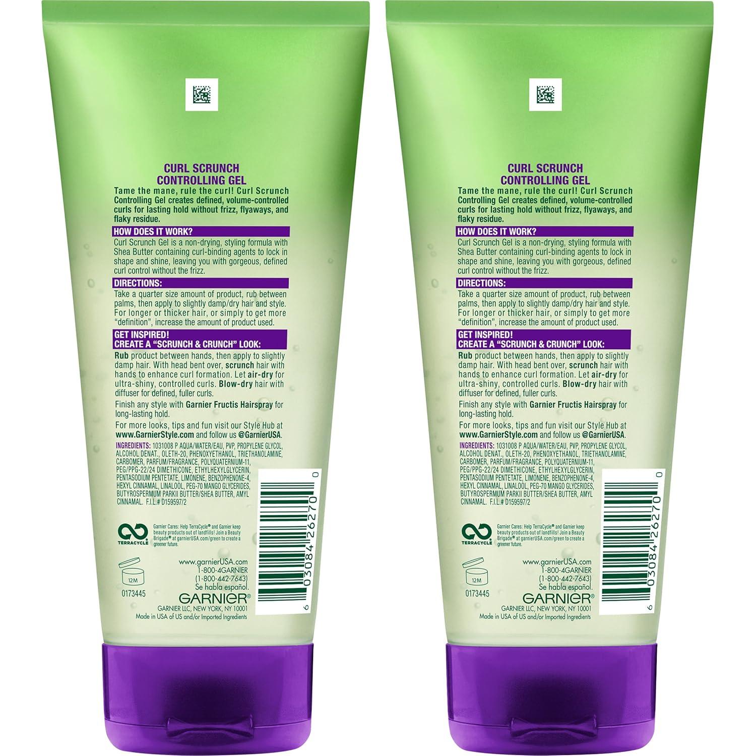 imageGarnier Fructis Style Curl Scrunch Controlling Gel for Shape ampamp Shine 68 Fl Oz 3 Count Packaging May VaryUnscented