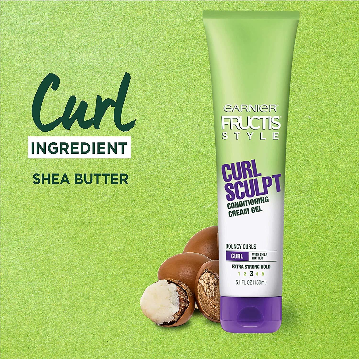 imageGarnier Fructis Style Curl Sculpt Conditioning Cream Gel for Bounce ampamp Moisture 51 Fl Oz 1 Count Packaging May VaryCoconut