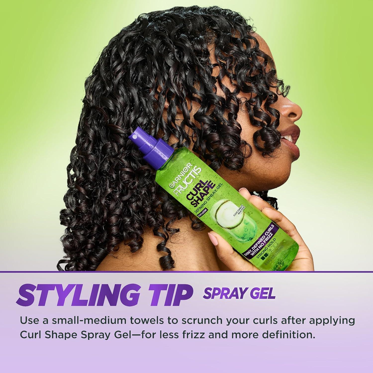 imageGarnier Fructis Style Curl Shape Defining Spray Gel for No Frizz 85 Fl Oz 3 Count Packaging May VaryCitrus