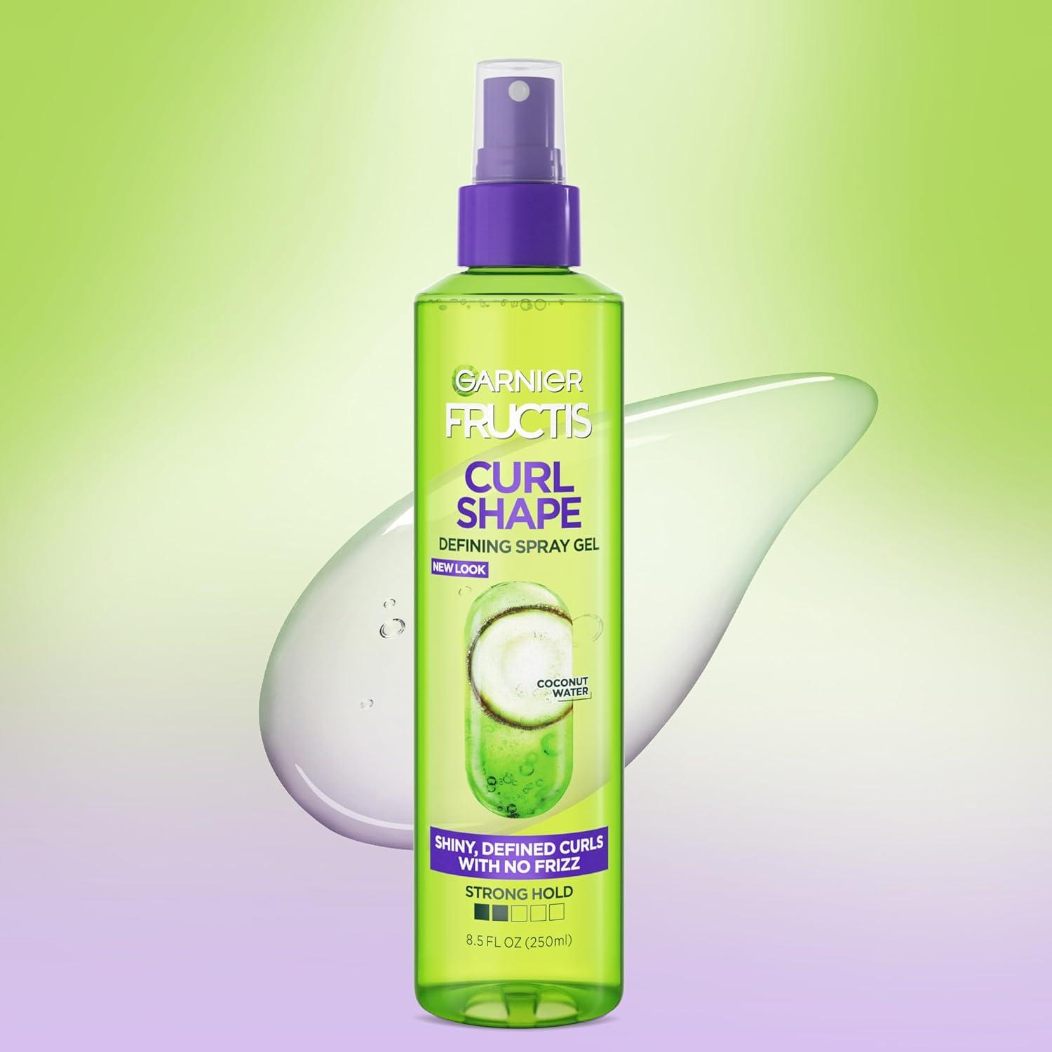 imageGarnier Fructis Style Curl Shape Defining Spray Gel for No Frizz 85 Fl Oz 3 Count Packaging May VaryCitrus