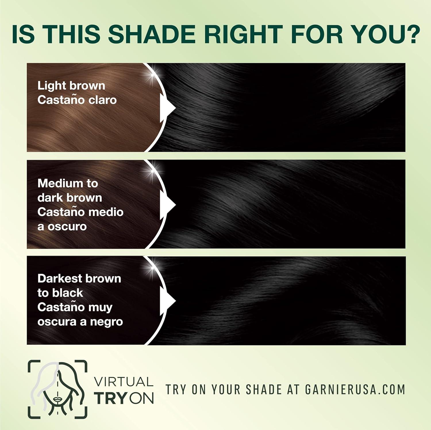 imageGarnier Hair Color Nutrisse Nourishing Creme 30 Darkest Brown Sweet Cola Permanent Hair Dye 2 Count Packaging May Vary10 Black Licorice