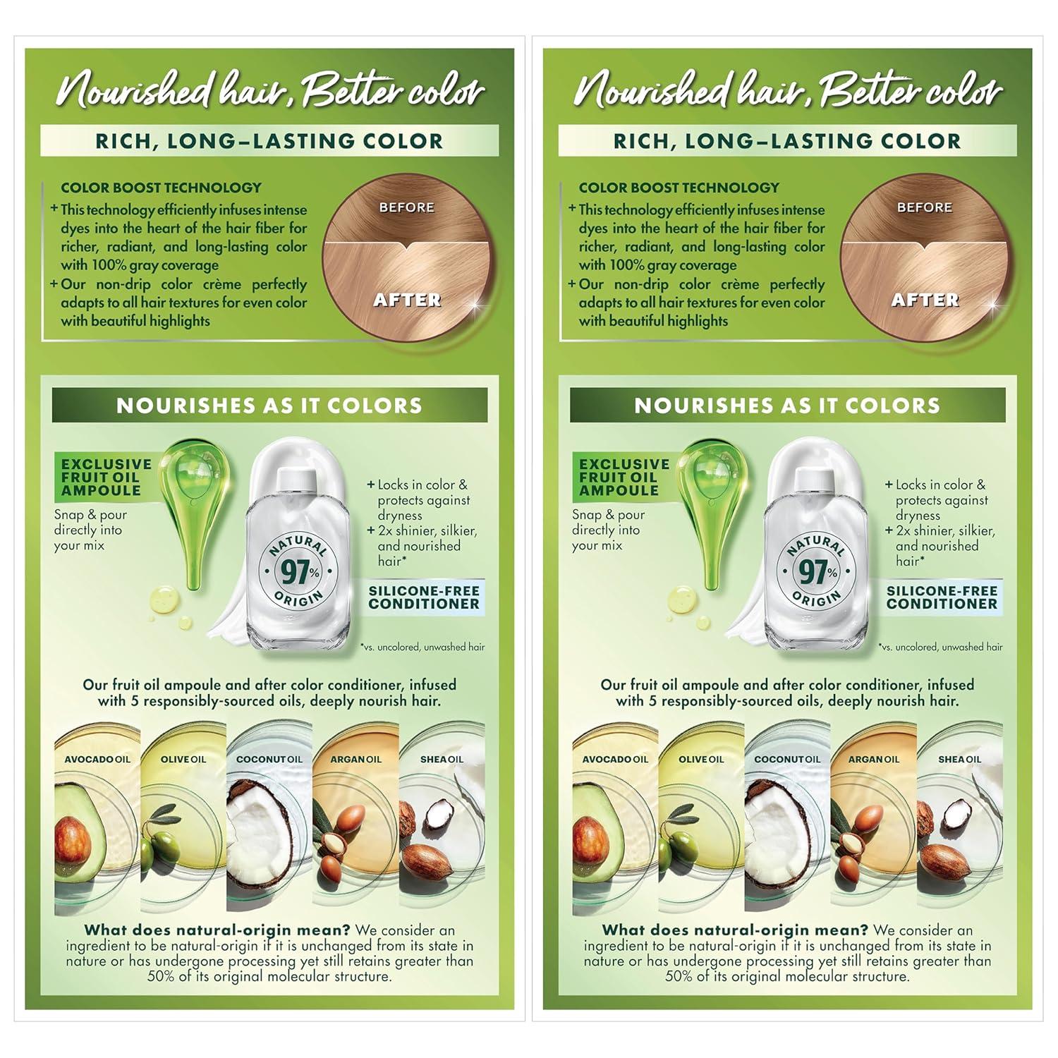 imageGarnier Hair Color Nutrisse Nourishing Creme 30 Darkest Brown Sweet Cola Permanent Hair Dye 2 Count Packaging May Vary100 ExtraLight Natural Blonde Chamomile