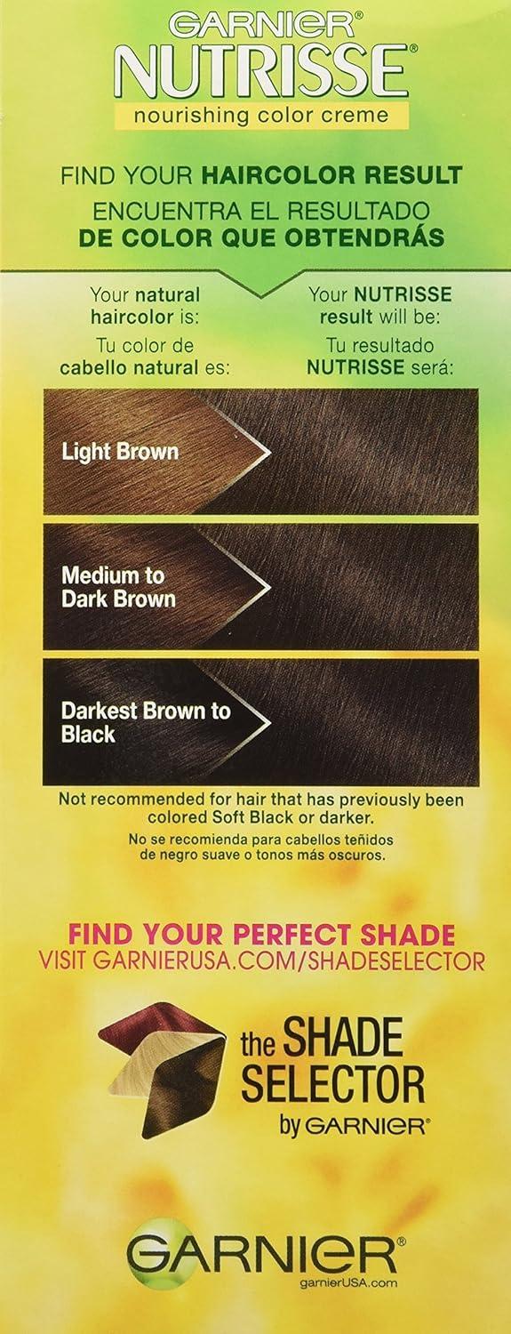 imageGarnier Hair Color Nutrisse Nourishing Creme 30 Darkest Brown Sweet Cola Permanent Hair Dye 2 Count Packaging May Vary30 Darkest Brown