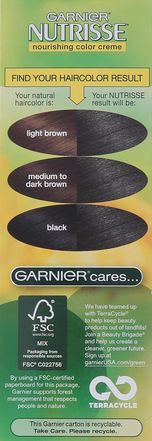 imageGarnier Hair Color Nutrisse Nourishing Creme 30 Darkest Brown Sweet Cola Permanent Hair Dye 2 Count Packaging May Vary31 Darkest Ash Brown