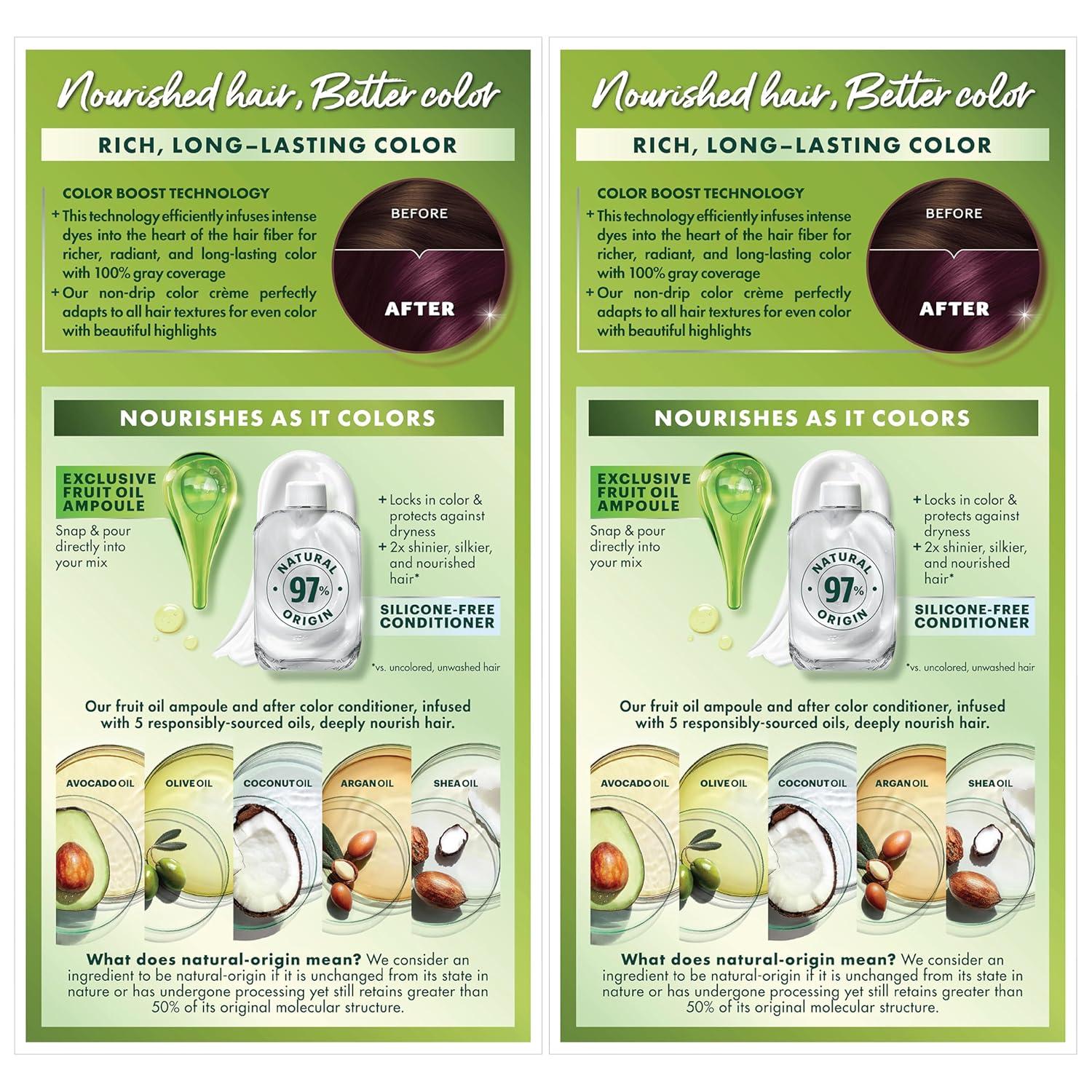 imageGarnier Hair Color Nutrisse Nourishing Creme 30 Darkest Brown Sweet Cola Permanent Hair Dye 2 Count Packaging May Vary362 Darkest Berry Burgundy Raspberry Jam