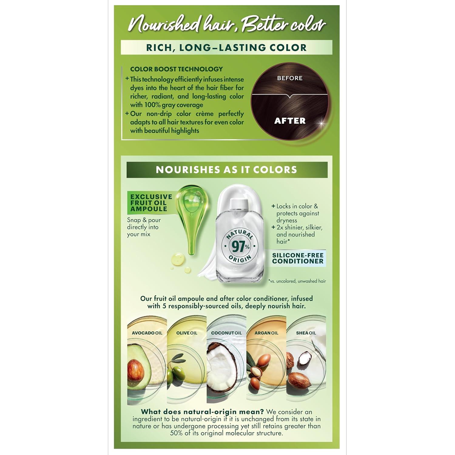 imageGarnier Hair Color Nutrisse Nourishing Creme 30 Darkest Brown Sweet Cola Permanent Hair Dye 2 Count Packaging May Vary40 Dark Brown Dark Chocolate