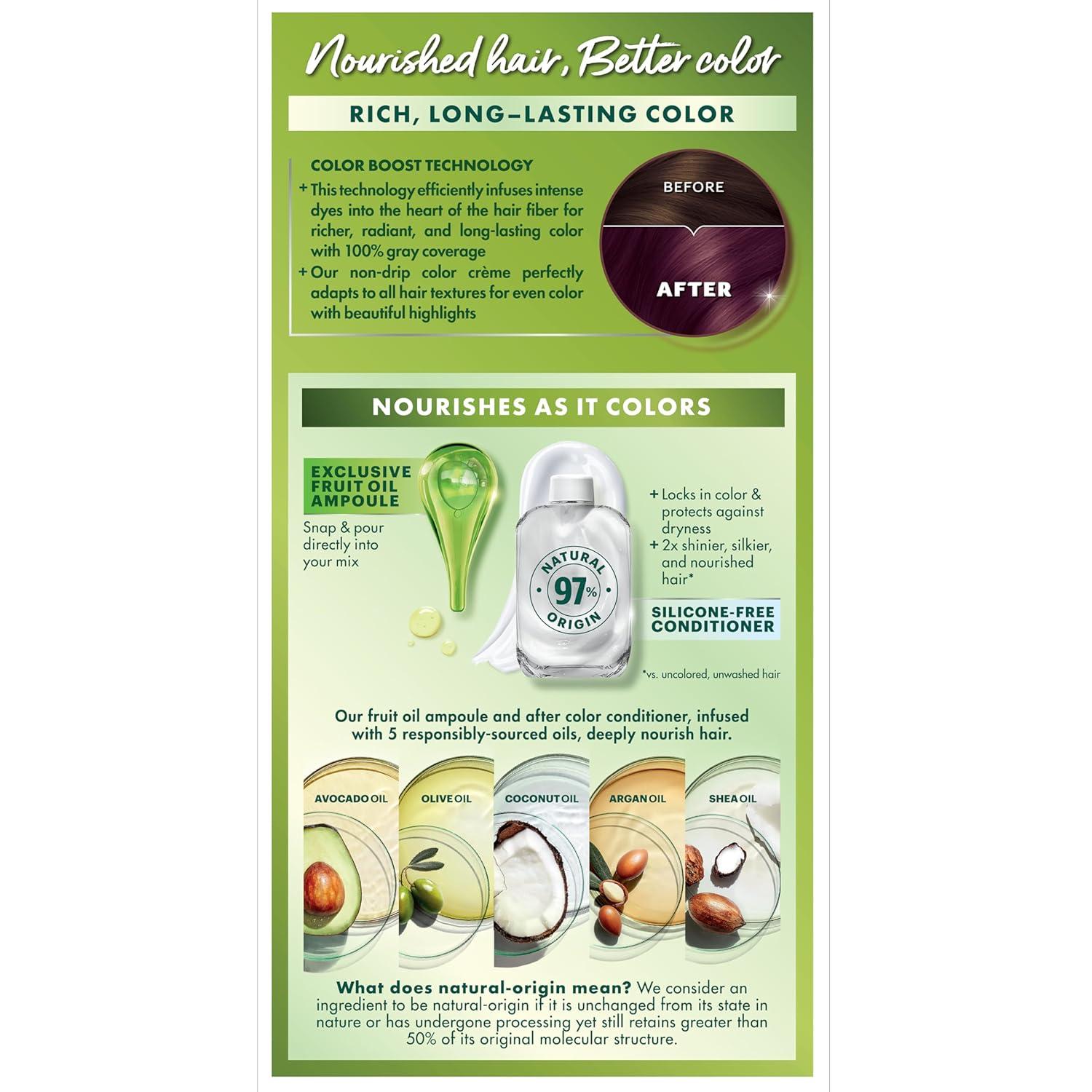 imageGarnier Hair Color Nutrisse Nourishing Creme 30 Darkest Brown Sweet Cola Permanent Hair Dye 2 Count Packaging May Vary42 Deep Burgundy Black Cherry