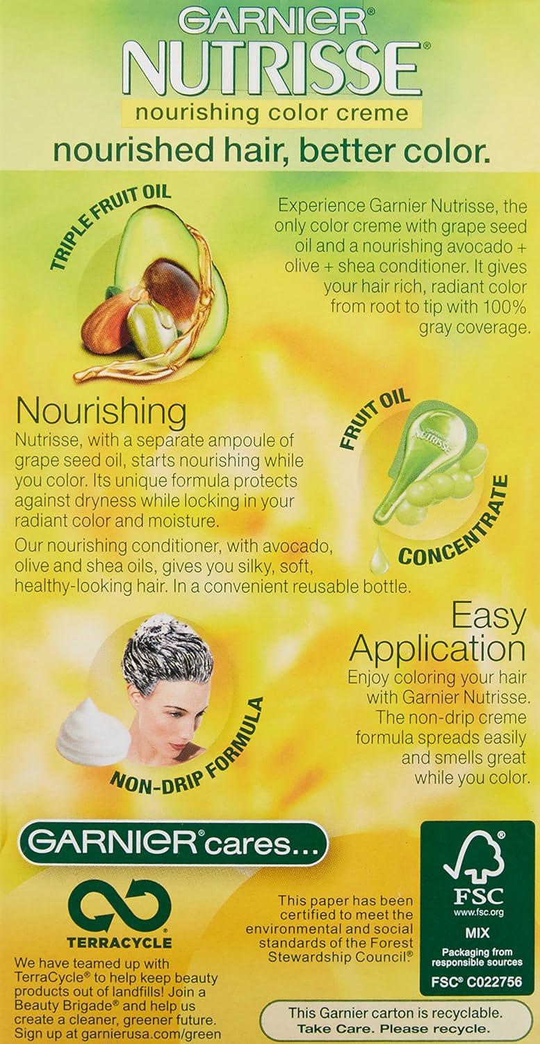 imageGarnier Hair Color Nutrisse Nourishing Creme 30 Darkest Brown Sweet Cola Permanent Hair Dye 2 Count Packaging May Vary51 Medium Ash Brown