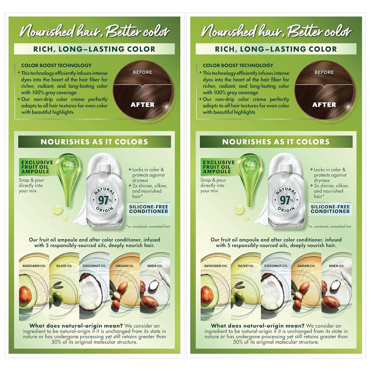 imageGarnier Hair Color Nutrisse Nourishing Creme 30 Darkest Brown Sweet Cola Permanent Hair Dye 2 Count Packaging May Vary51 Medium Ash Brown Cool Tea