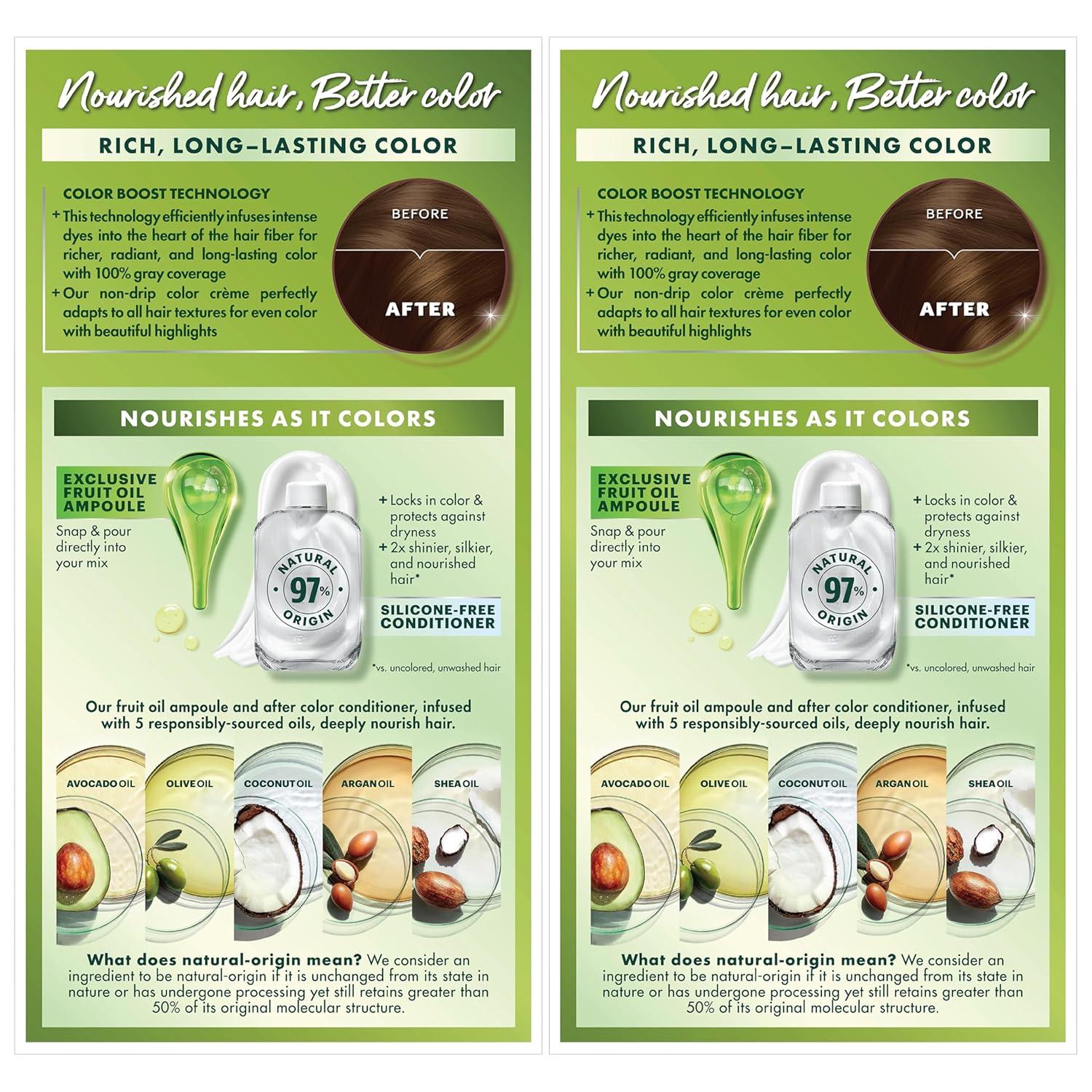 imageGarnier Hair Color Nutrisse Nourishing Creme 30 Darkest Brown Sweet Cola Permanent Hair Dye 2 Count Packaging May Vary53 Medium Golden Brown Chestnut