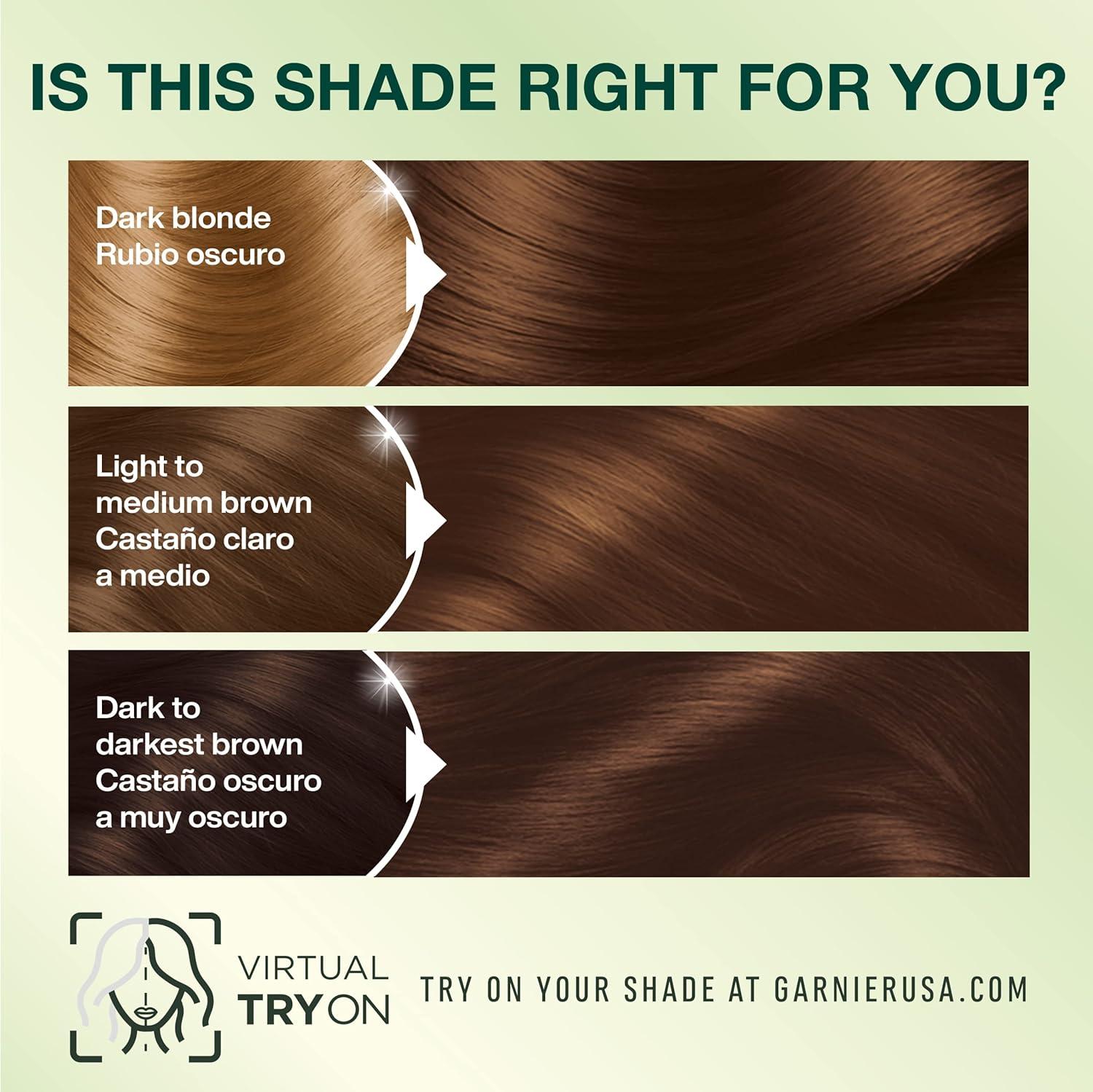 imageGarnier Hair Color Nutrisse Nourishing Creme 30 Darkest Brown Sweet Cola Permanent Hair Dye 2 Count Packaging May Vary535 Medium Golden Mahogany Brown Chocolate Caramel