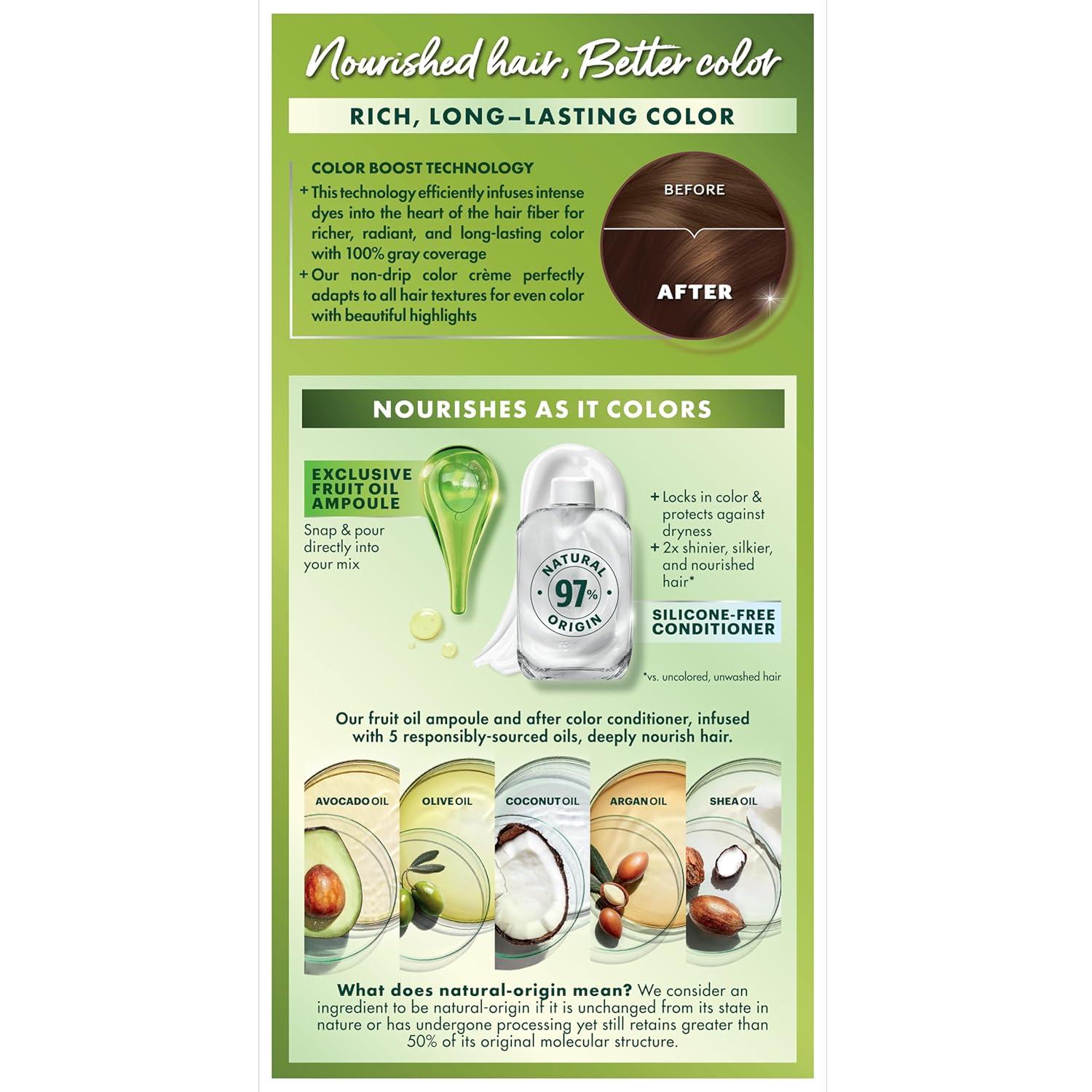 imageGarnier Hair Color Nutrisse Nourishing Creme 30 Darkest Brown Sweet Cola Permanent Hair Dye 2 Count Packaging May Vary535 Medium Golden Mahogany Brown Chocolate Caramel