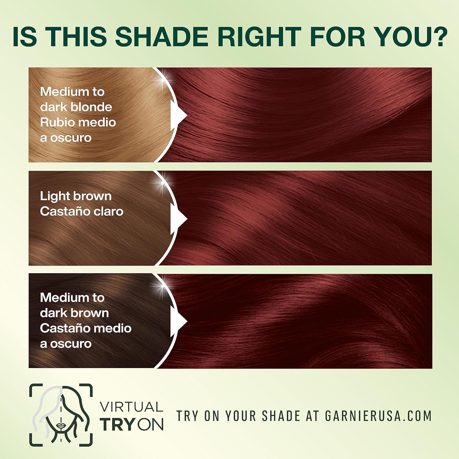 imageGarnier Hair Color Nutrisse Nourishing Creme 30 Darkest Brown Sweet Cola Permanent Hair Dye 2 Count Packaging May Vary66 True Red Pomegranate