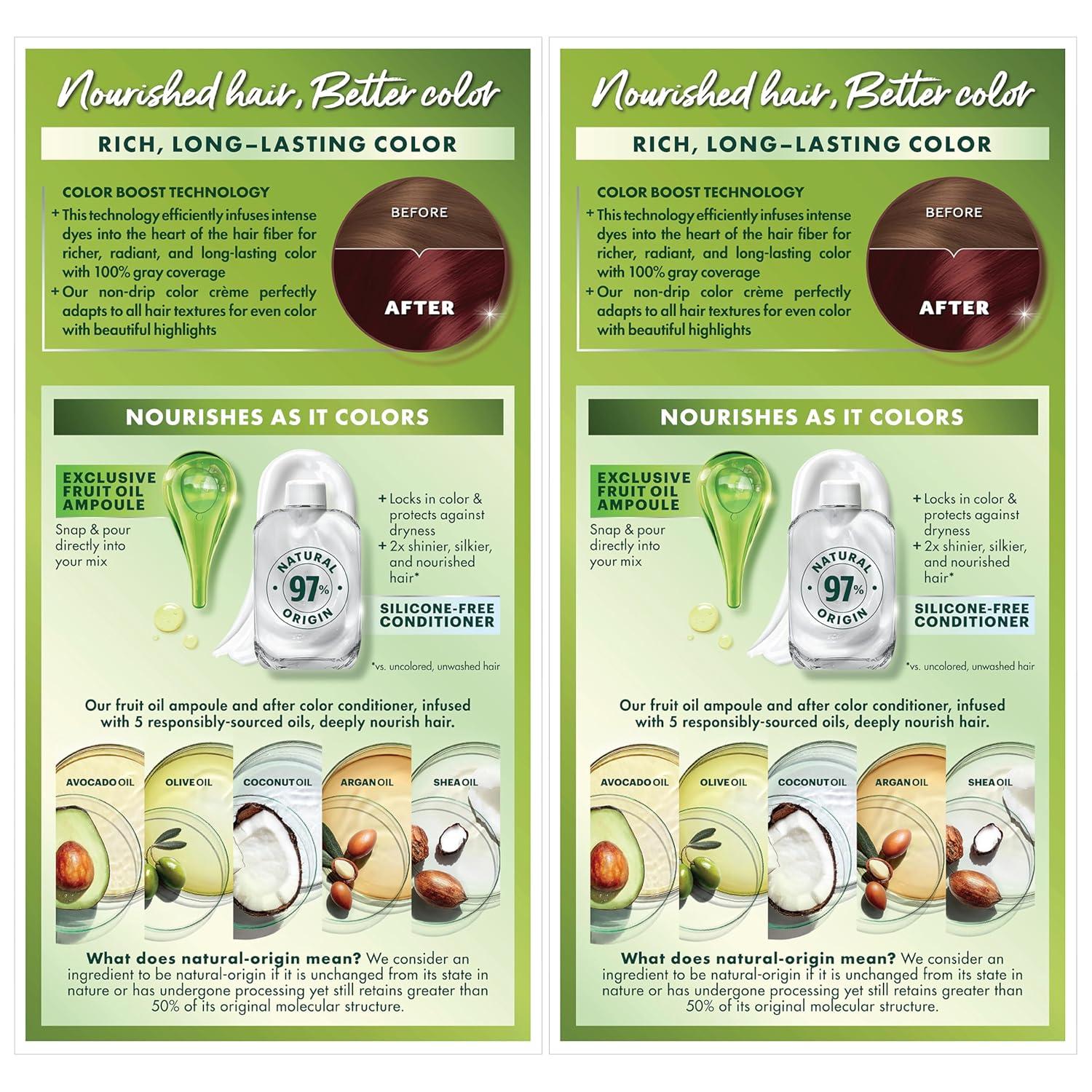 imageGarnier Hair Color Nutrisse Nourishing Creme 30 Darkest Brown Sweet Cola Permanent Hair Dye 2 Count Packaging May Vary66 True Red Pomegranate