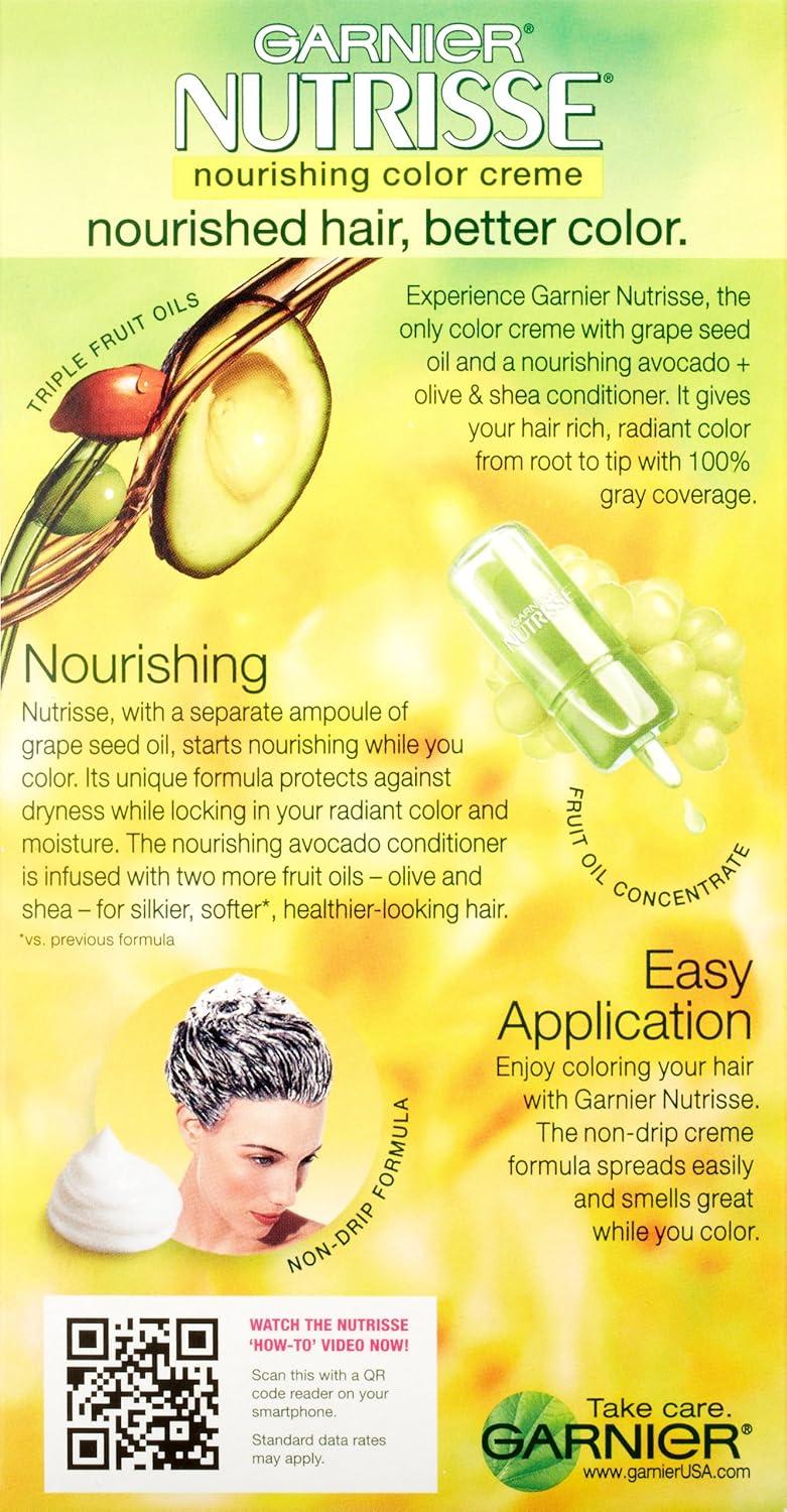 imageGarnier Hair Color Nutrisse Nourishing Creme 30 Darkest Brown Sweet Cola Permanent Hair Dye 2 Count Packaging May Vary76 Rich Auburn Blonde Hot Tamale
