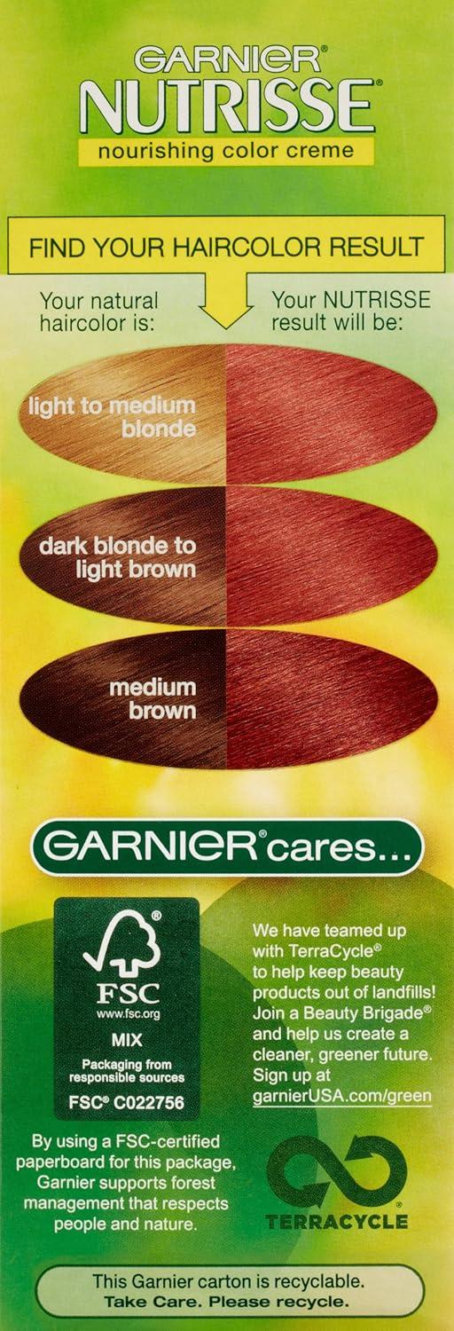 imageGarnier Hair Color Nutrisse Nourishing Creme 30 Darkest Brown Sweet Cola Permanent Hair Dye 2 Count Packaging May Vary76 Rich Auburn Blonde Hot Tamale