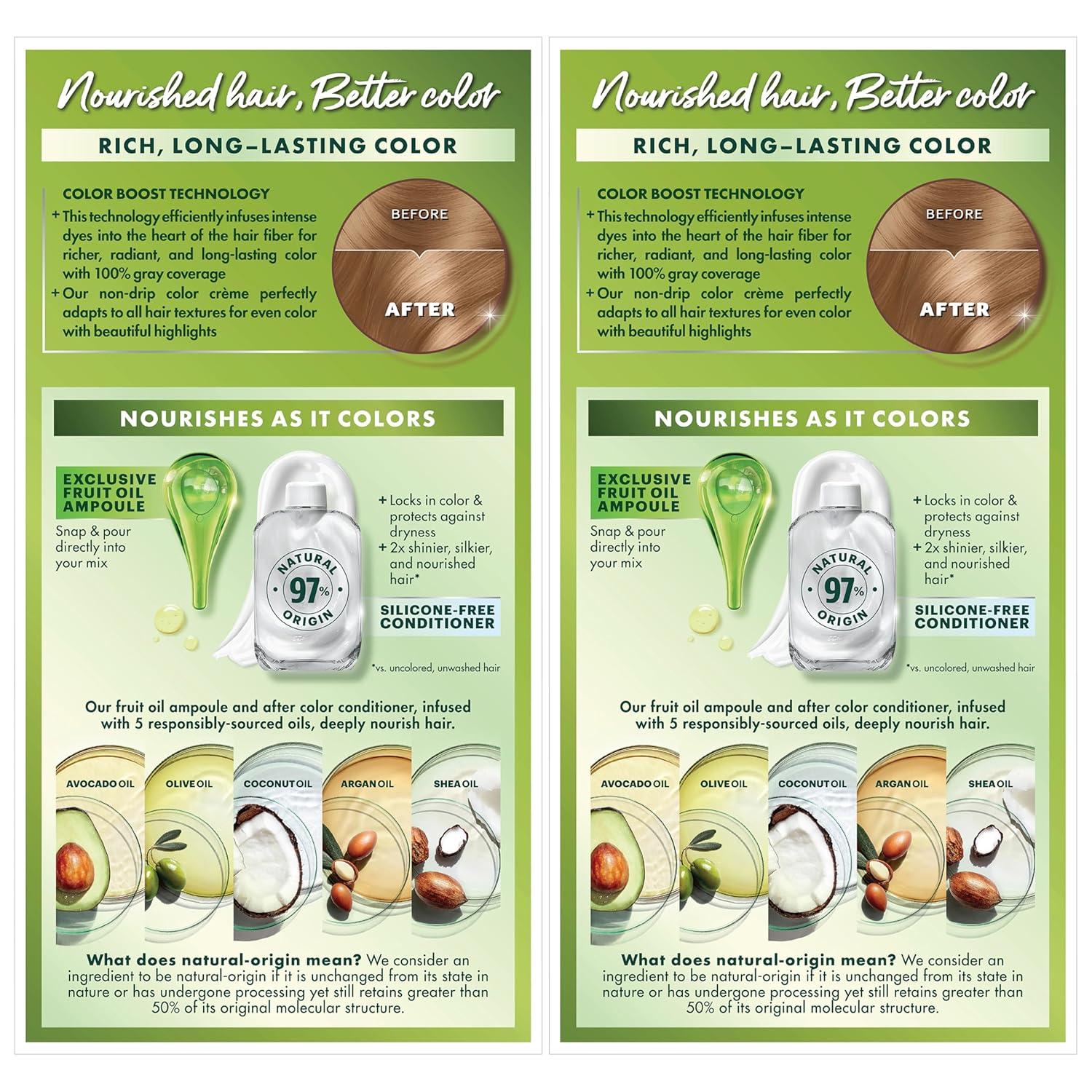 imageGarnier Hair Color Nutrisse Nourishing Creme 30 Darkest Brown Sweet Cola Permanent Hair Dye 2 Count Packaging May Vary80 Medium Natural Blonde Butternut