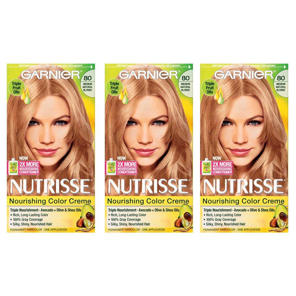 imageGarnier Hair Color Nutrisse Nourishing Creme 30 Darkest Brown Sweet Cola Permanent Hair Dye 2 Count Packaging May Vary80 Medium Natural Blonde Butternut