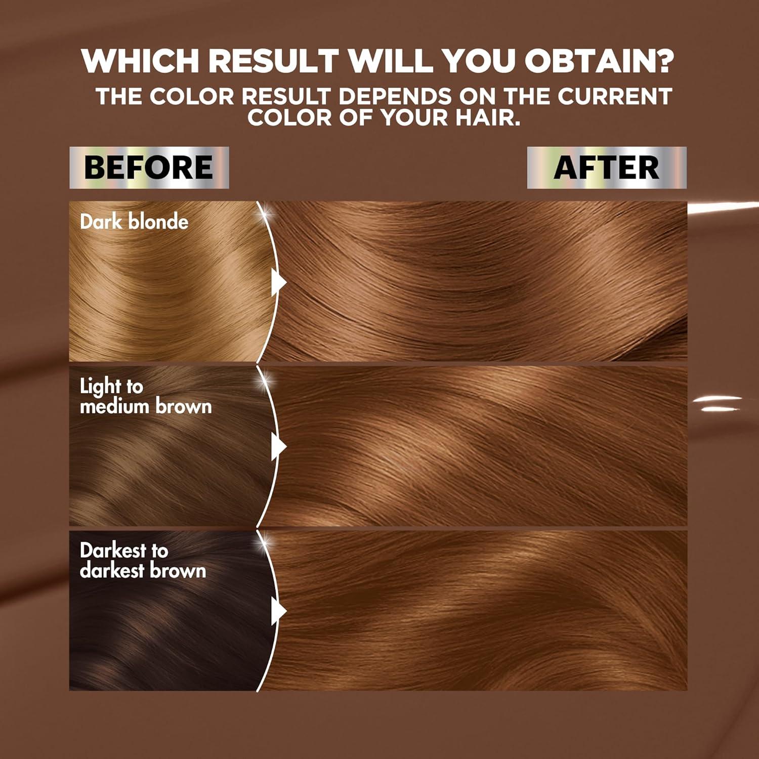 imageGarnier Hair Color Nutrisse Nourishing Creme 30 Darkest Brown Sweet Cola Permanent Hair Dye 2 Count Packaging May VaryB4 Golden Mahogany Brown Caramel Chocolate