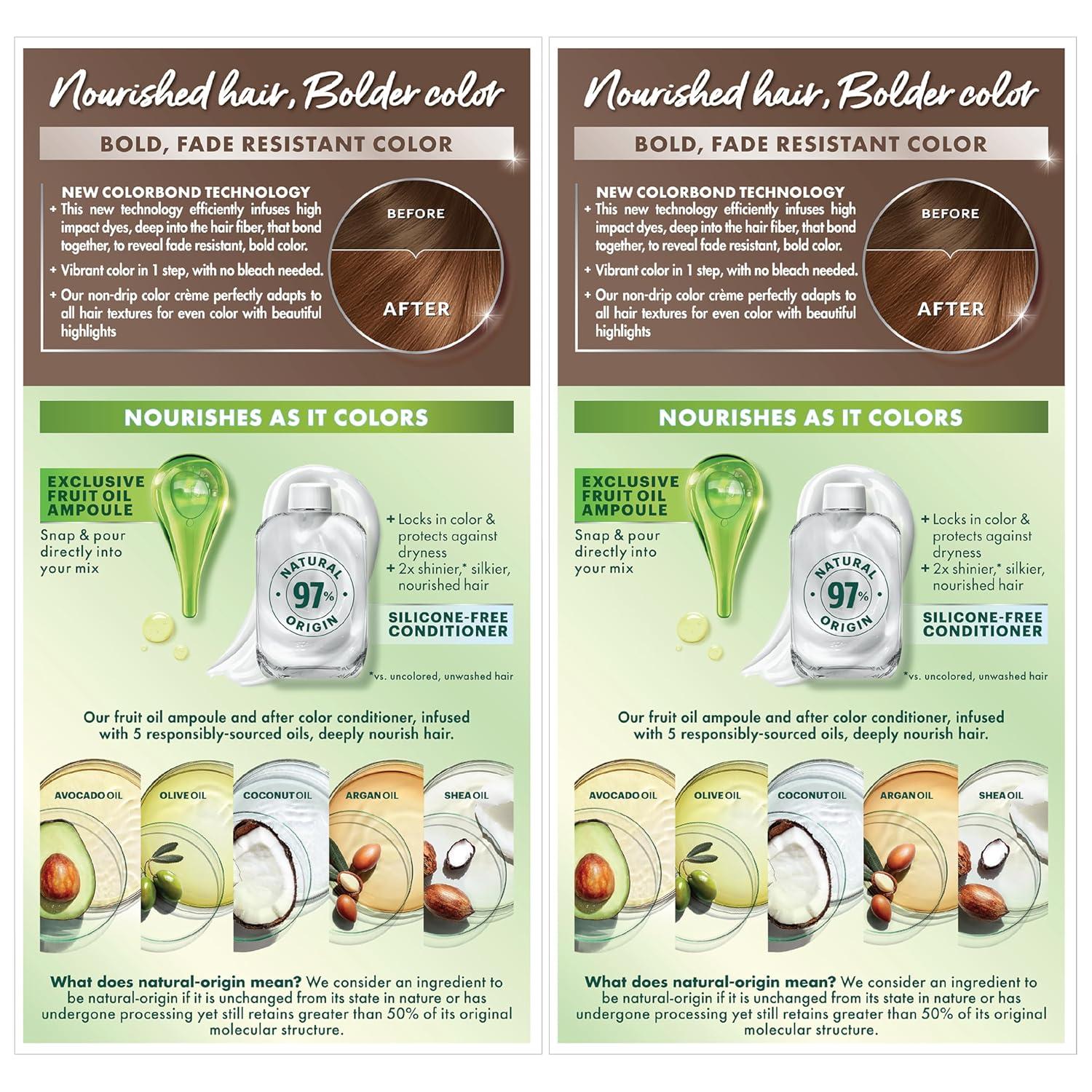 imageGarnier Hair Color Nutrisse Nourishing Creme 30 Darkest Brown Sweet Cola Permanent Hair Dye 2 Count Packaging May VaryB4 Golden Mahogany Brown Caramel Chocolate