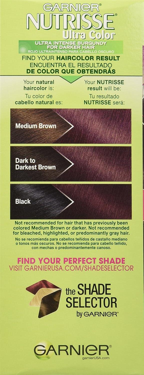 imageGarnier Hair Color Nutrisse Nourishing Creme 30 Darkest Brown Sweet Cola Permanent Hair Dye 2 Count Packaging May VaryBr3 Intense Burgundy