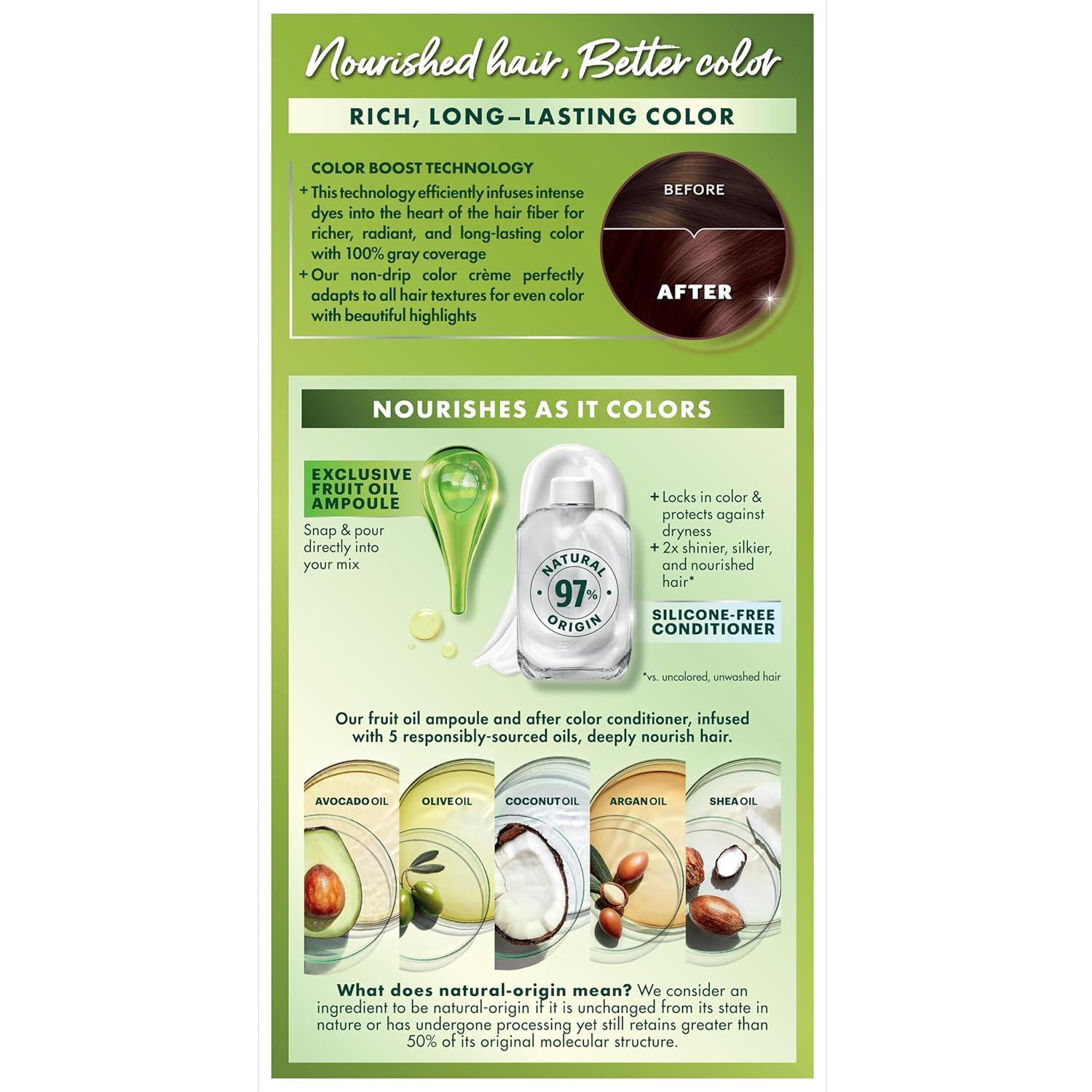 imageGarnier Hair Color Nutrisse Nourishing Creme 30 Darkest Brown Sweet Cola Permanent Hair Dye 2 Count Packaging May VaryCranberry