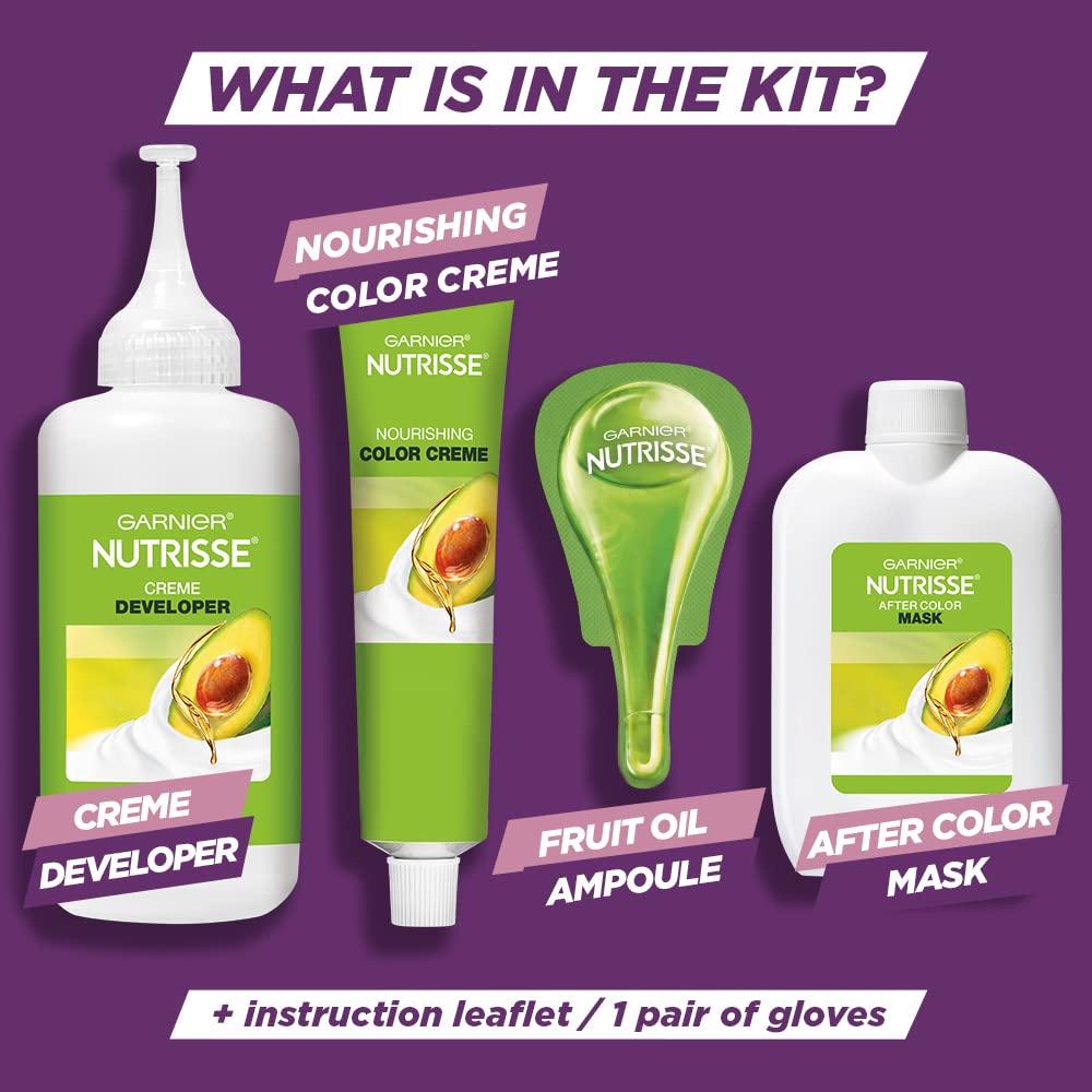 imageGarnier Hair Color Nutrisse Nourishing Creme 30 Darkest Brown Sweet Cola Permanent Hair Dye 2 Count Packaging May VaryDN1 Light Cool Denim Blue Orchid