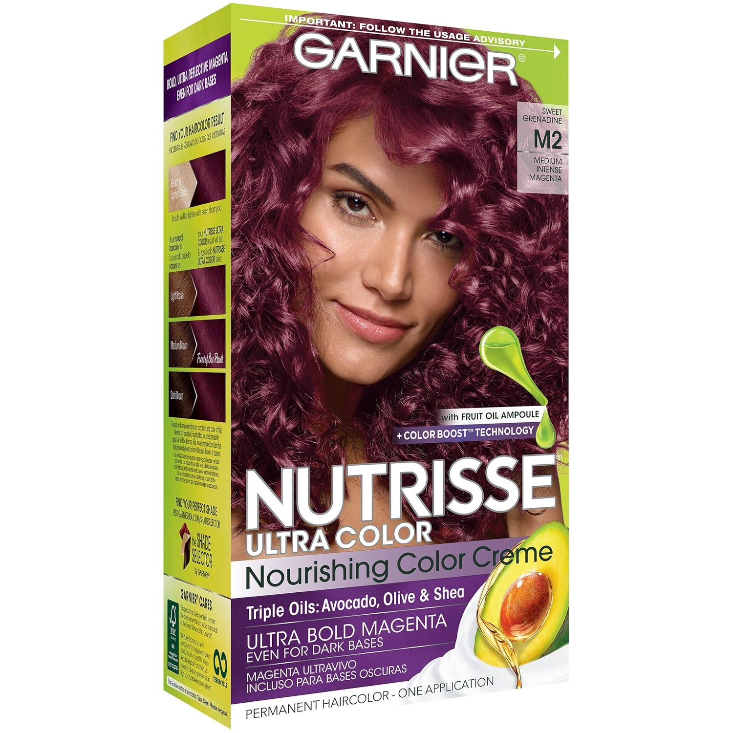 imageGarnier Hair Color Nutrisse Nourishing Creme 30 Darkest Brown Sweet Cola Permanent Hair Dye 2 Count Packaging May VaryM2