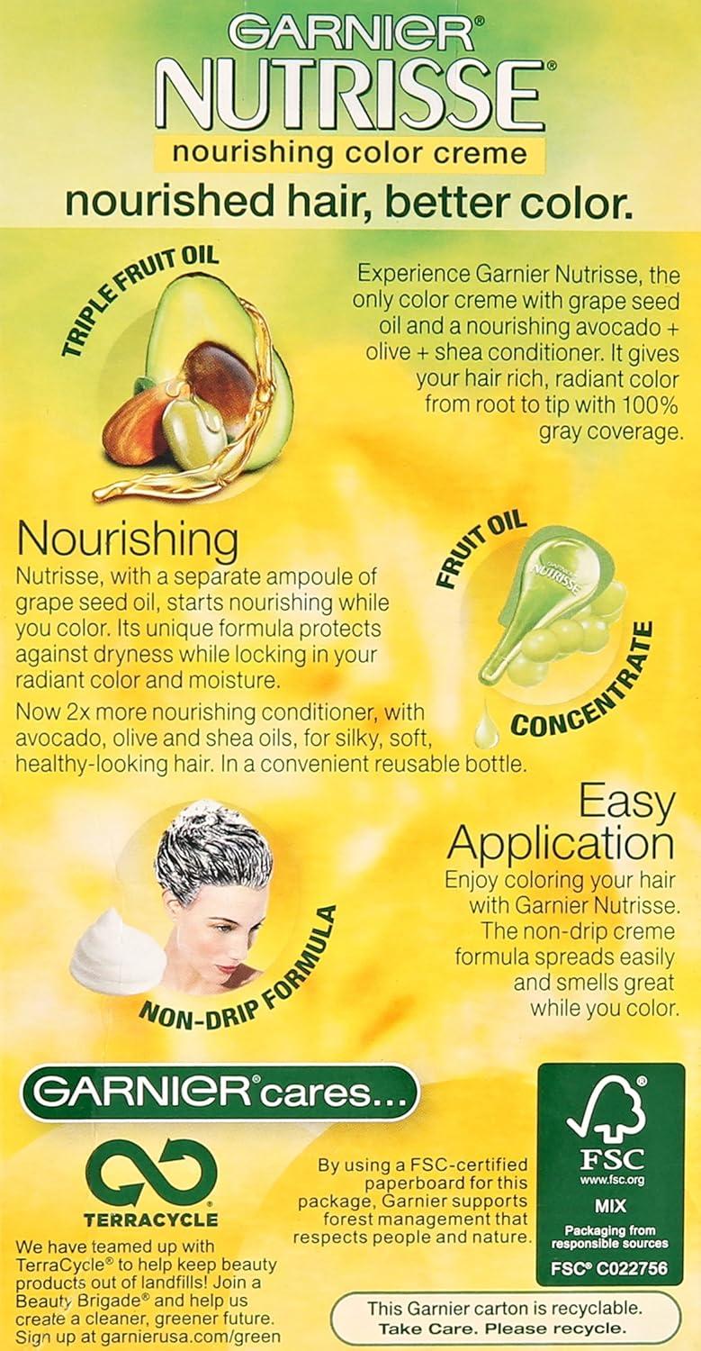 imageGarnier Hair Color Nutrisse Nourishing Creme 30 Darkest Brown Sweet Cola Permanent Hair Dye 2 Count Packaging May VaryNatural Brown
