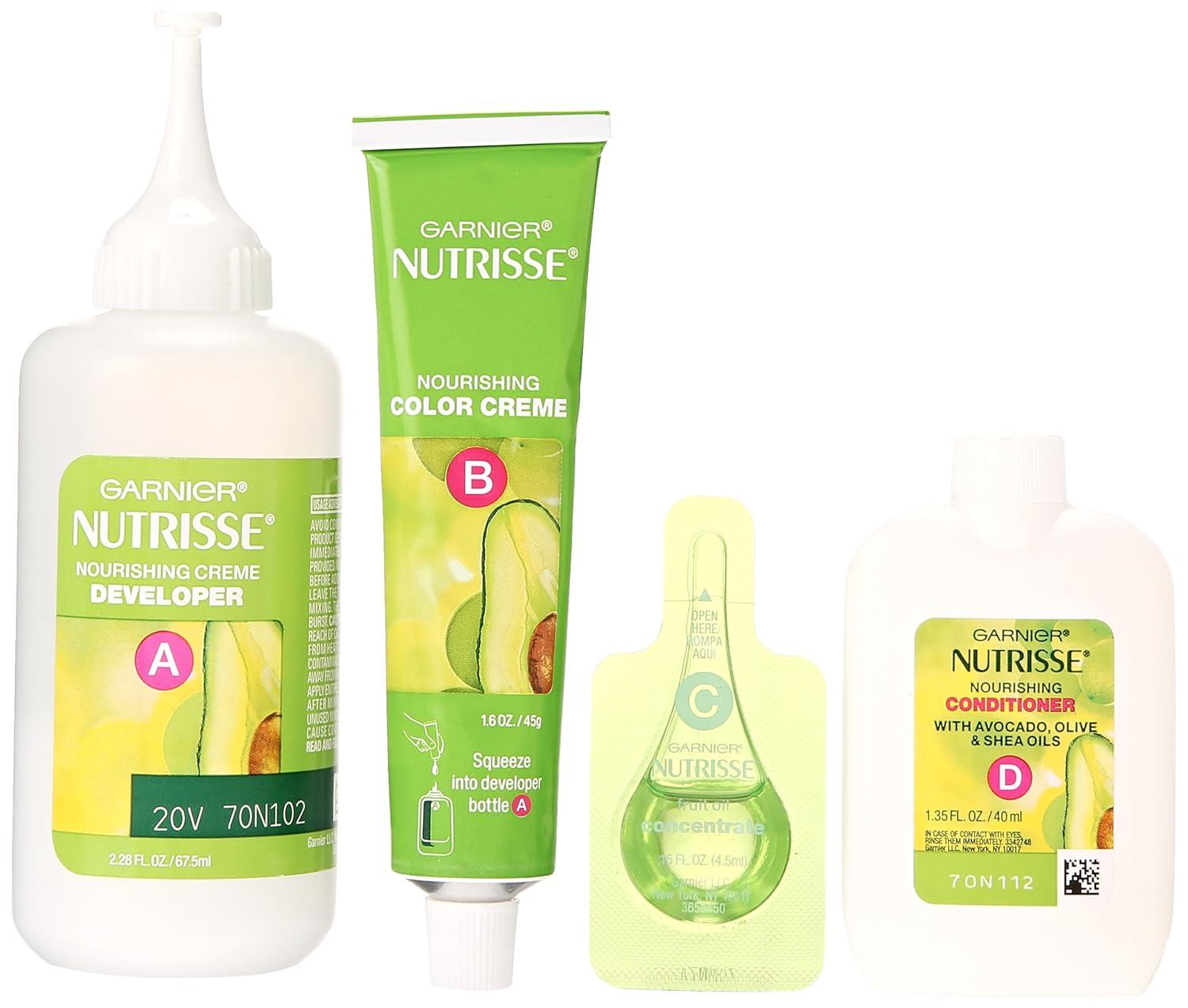 imageGarnier Hair Color Nutrisse Nourishing Creme 30 Darkest Brown Sweet Cola Permanent Hair Dye 2 Count Packaging May VaryNatural Brown