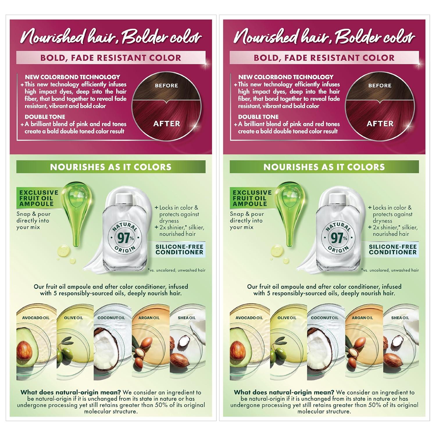 imageGarnier Hair Color Nutrisse Nourishing Creme 30 Darkest Brown Sweet Cola Permanent Hair Dye 2 Count Packaging May VaryRP1 Pink Red Cherry Flamingo