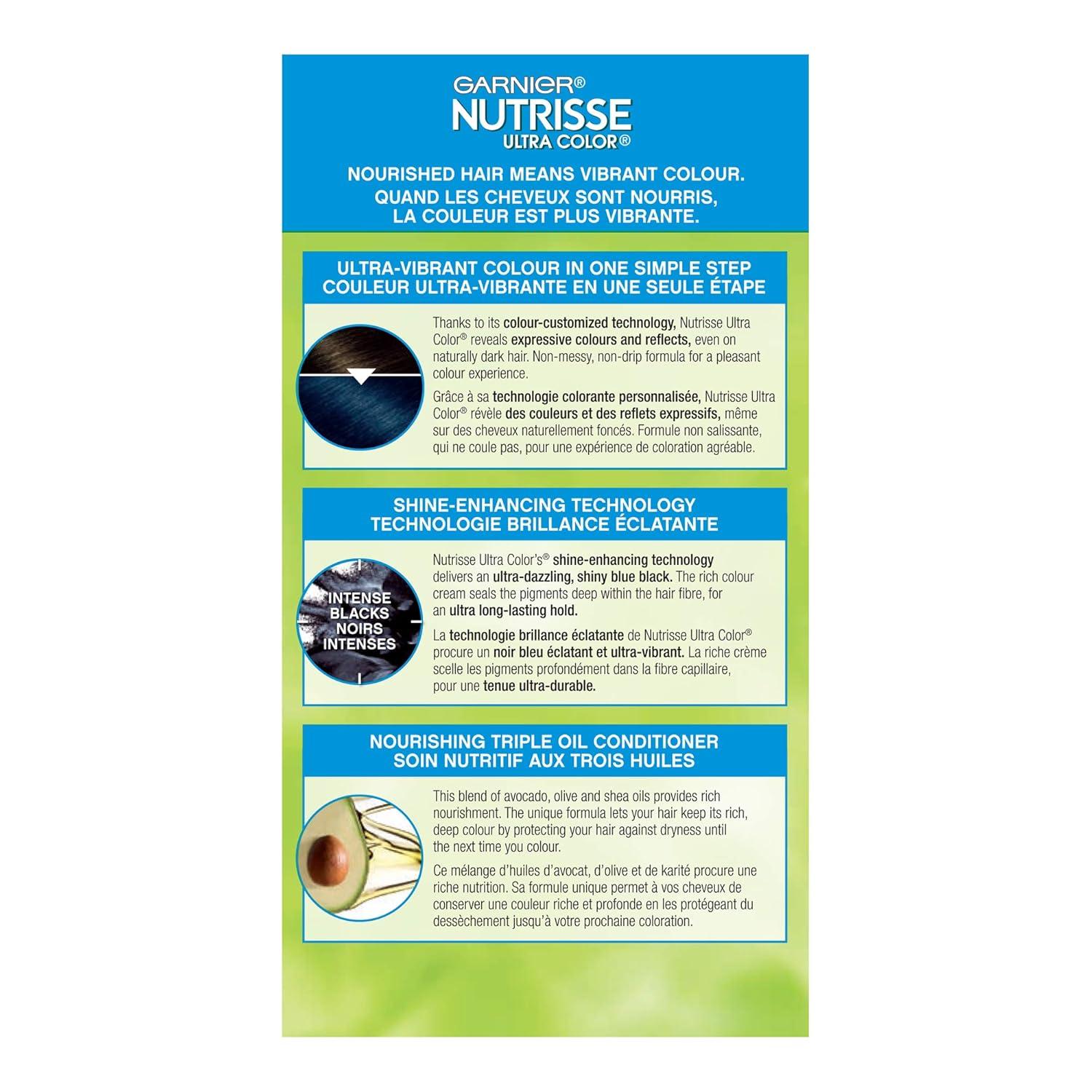 imageGarnier Hair Color Nutrisse Ultra Color Nourishing Creme PL2 Ultra Light Platinum Mascarpone Crme Permanent Hair Dye 1 Count Packaging May VaryIN2 Intense Pure Indigo Blue Curacao