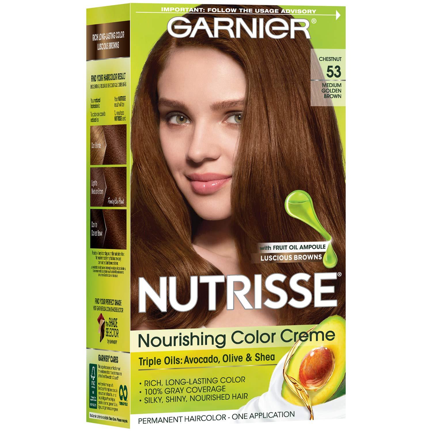imageGarnier Hair Color Nutrisse Ultra Color Nourishing Creme RC1 Medium Intense Copper Red Terracotta Chili Permanent Hair Dye 2 Count Packaging May Vary53 Medium Golden Brown Chestnut