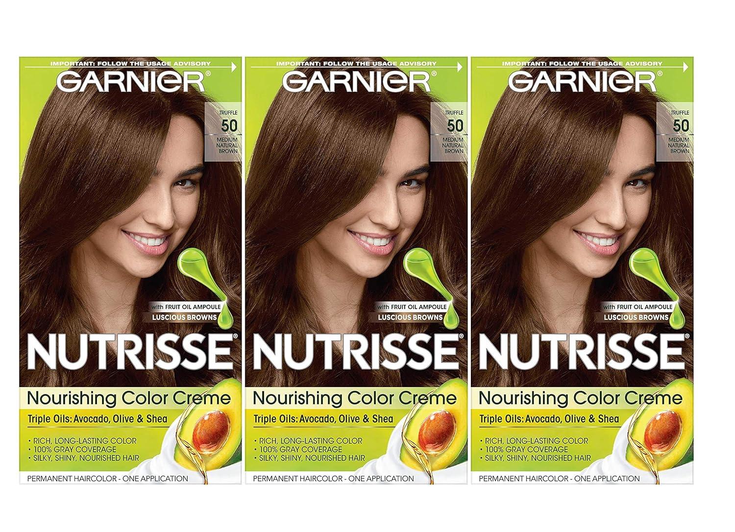 imageGarnier Hair Color Nutrisse Ultra Color Nourishing Creme RC1 Medium Intense Copper Red Terracotta Chili Permanent Hair Dye 2 Count Packaging May Vary50 Medium Natural Brown Truffle