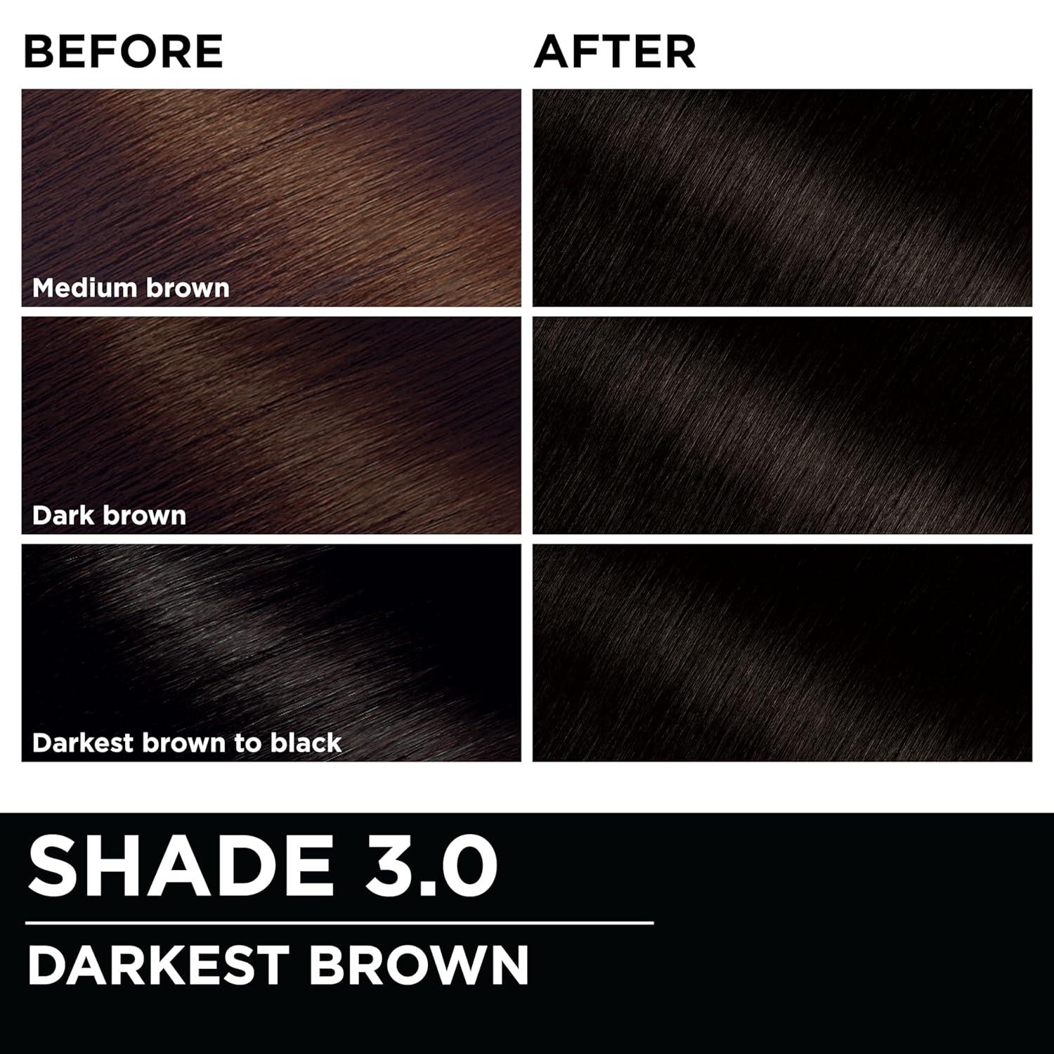 imageGarnier Hair Color Olia AmmoniaFree Brilliant Color OilRich Permanent Hair Dye 30 Darkest Brown 2 Count Packaging May Vary30 Darkest Brown