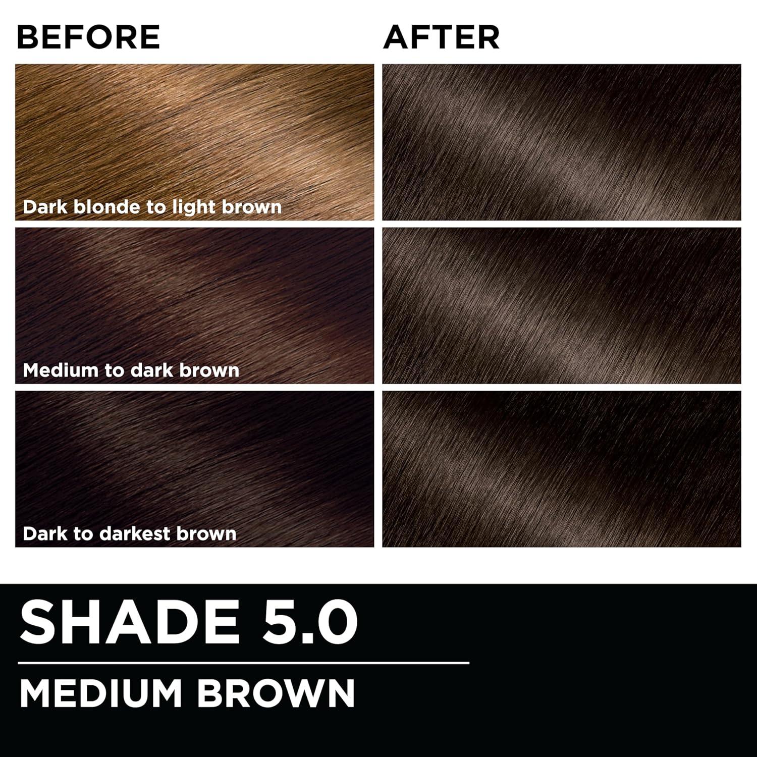 imageGarnier Hair Color Olia AmmoniaFree Brilliant Color OilRich Permanent Hair Dye 30 Darkest Brown 2 Count Packaging May Vary50 Medium Brown